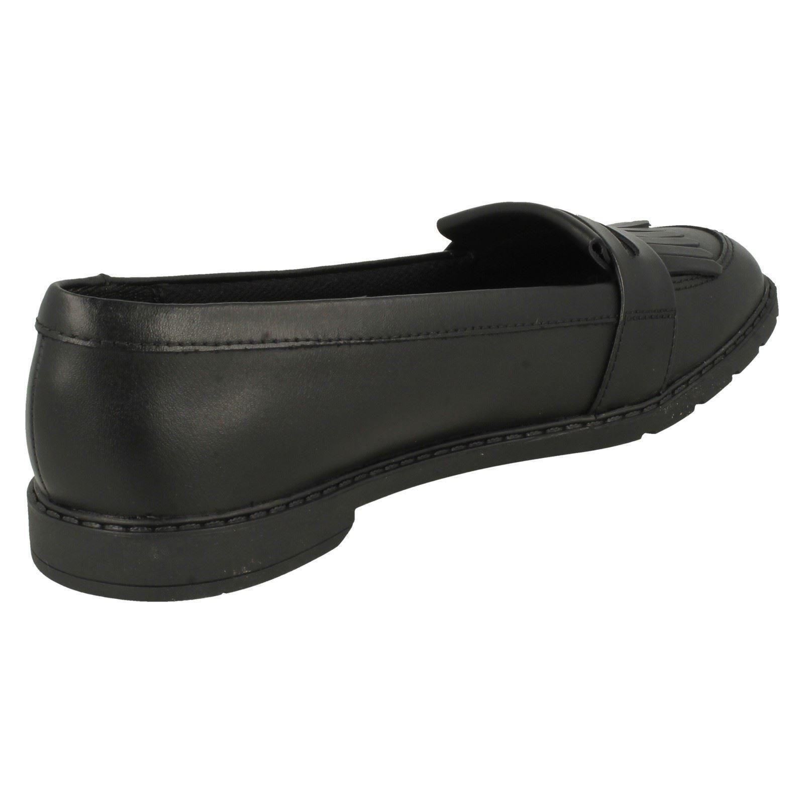 Girls Clarks Smart Slip On School Shoes Scala Bright - Picture 6 of 19