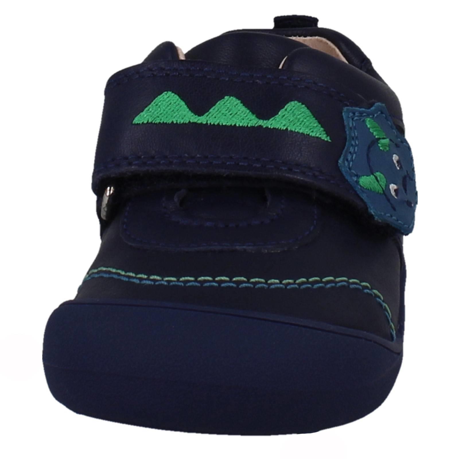 Boys Startrite Padded Soft Leather First Walking Dinosaur Shoes Tread - Picture 9 of 10