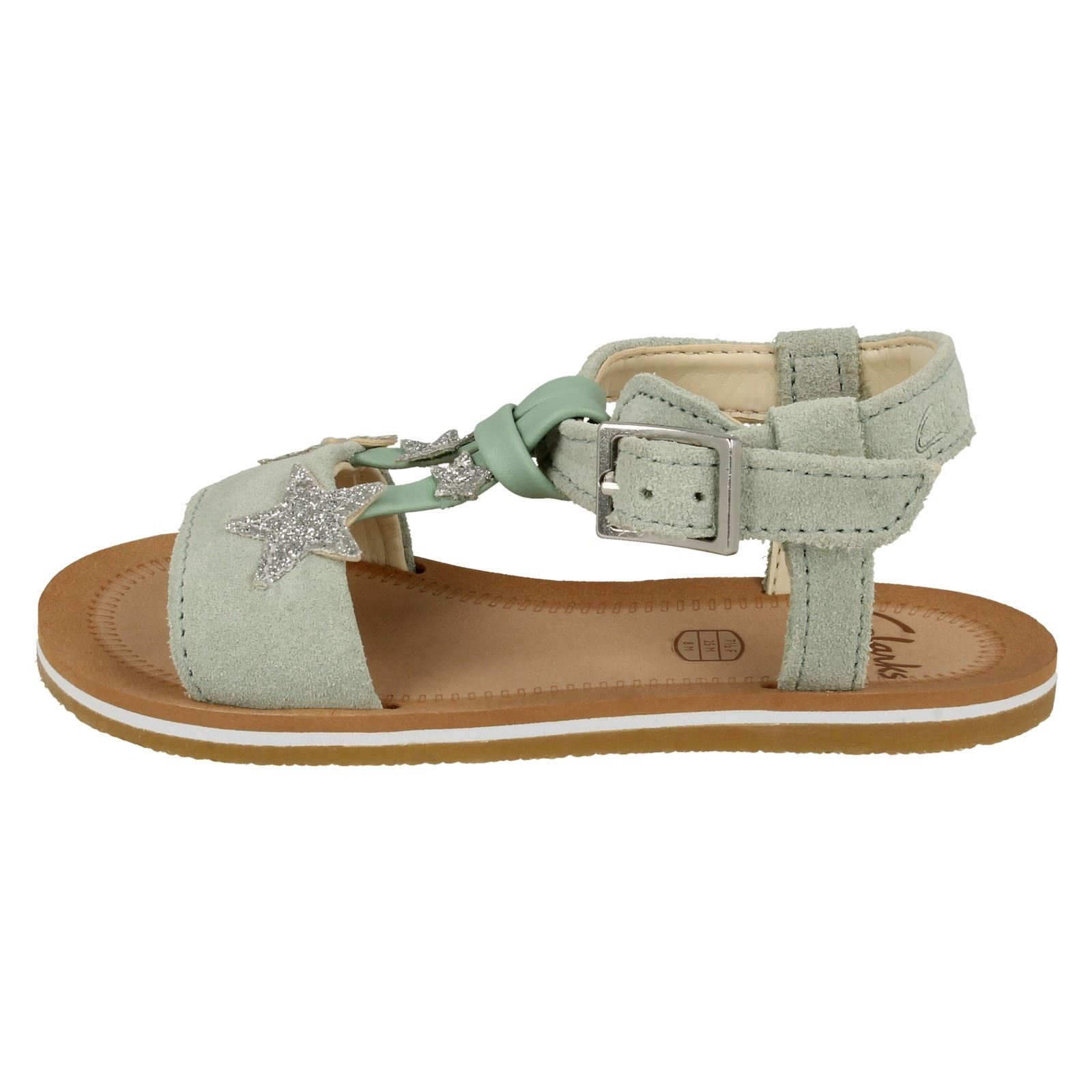 Mädchen Clarks Stylisch Star Detailliert Riemchensandalen Finch Sommer T - Picture 3 of 19