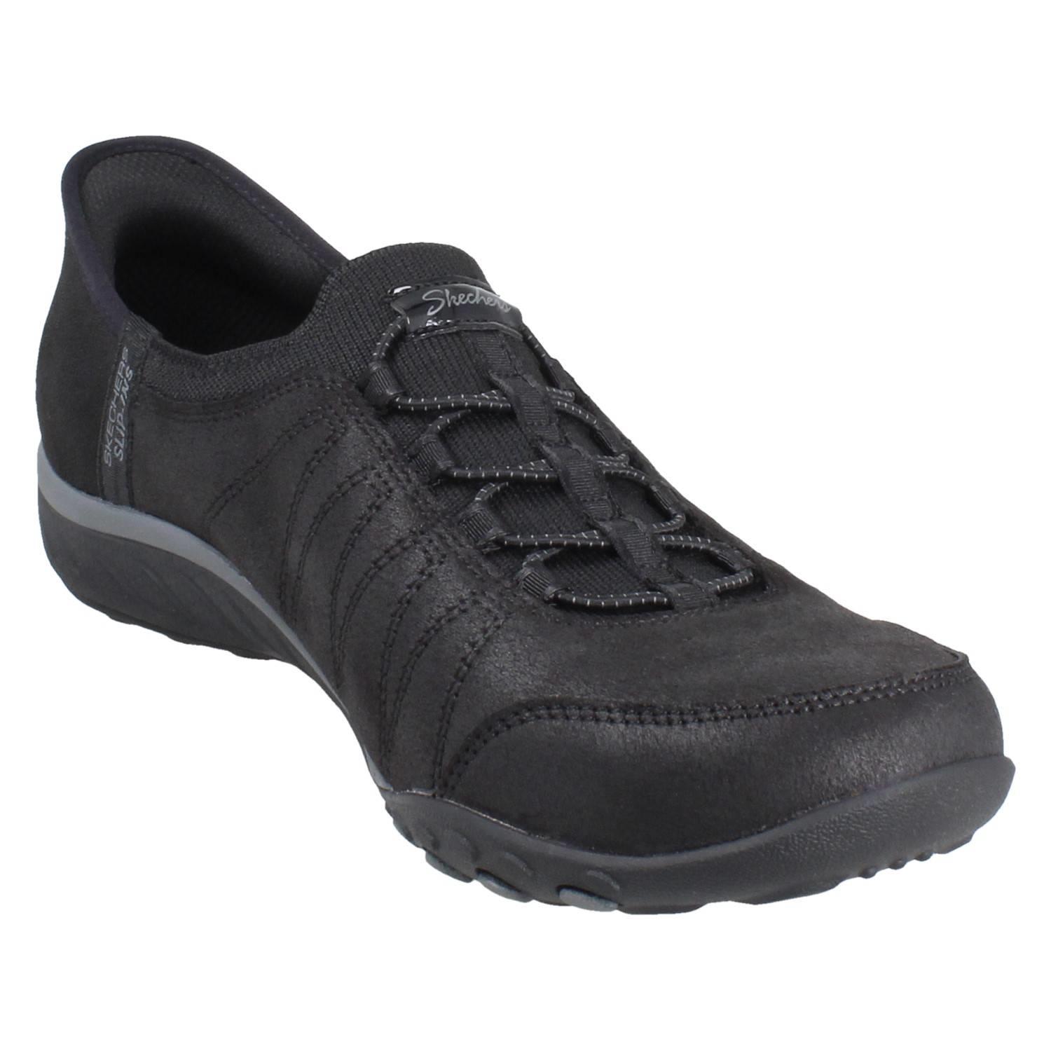 Femmes Skechers Vegan Slip-Ins Mains Gratuit Relax Compatible Avec Baskets Home - Picture 8 of 10