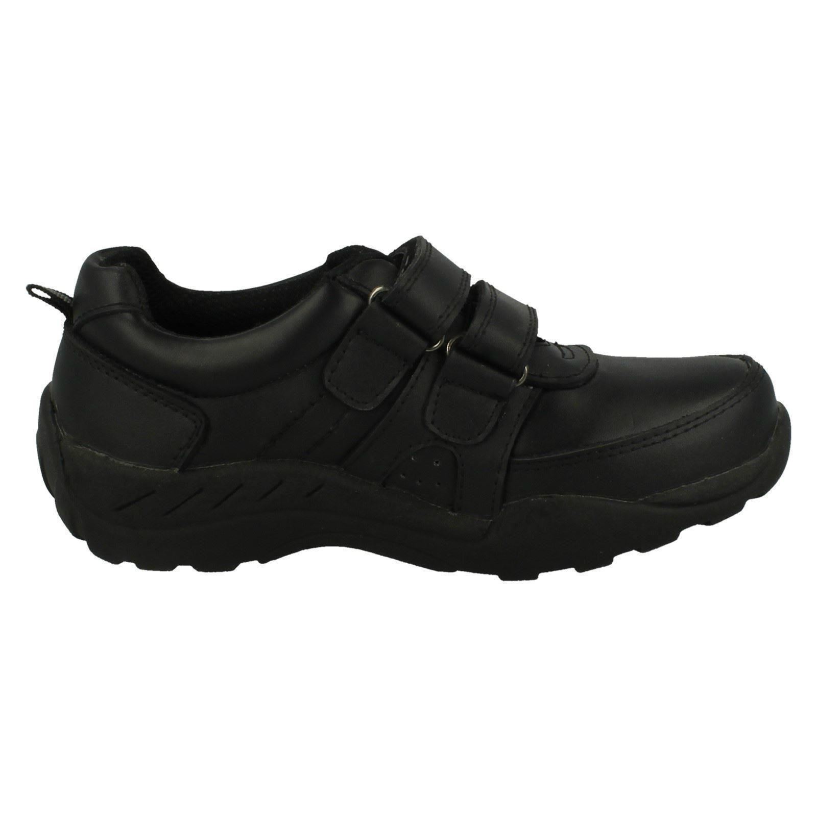 Boys Red Tag Double Strap School Shoes