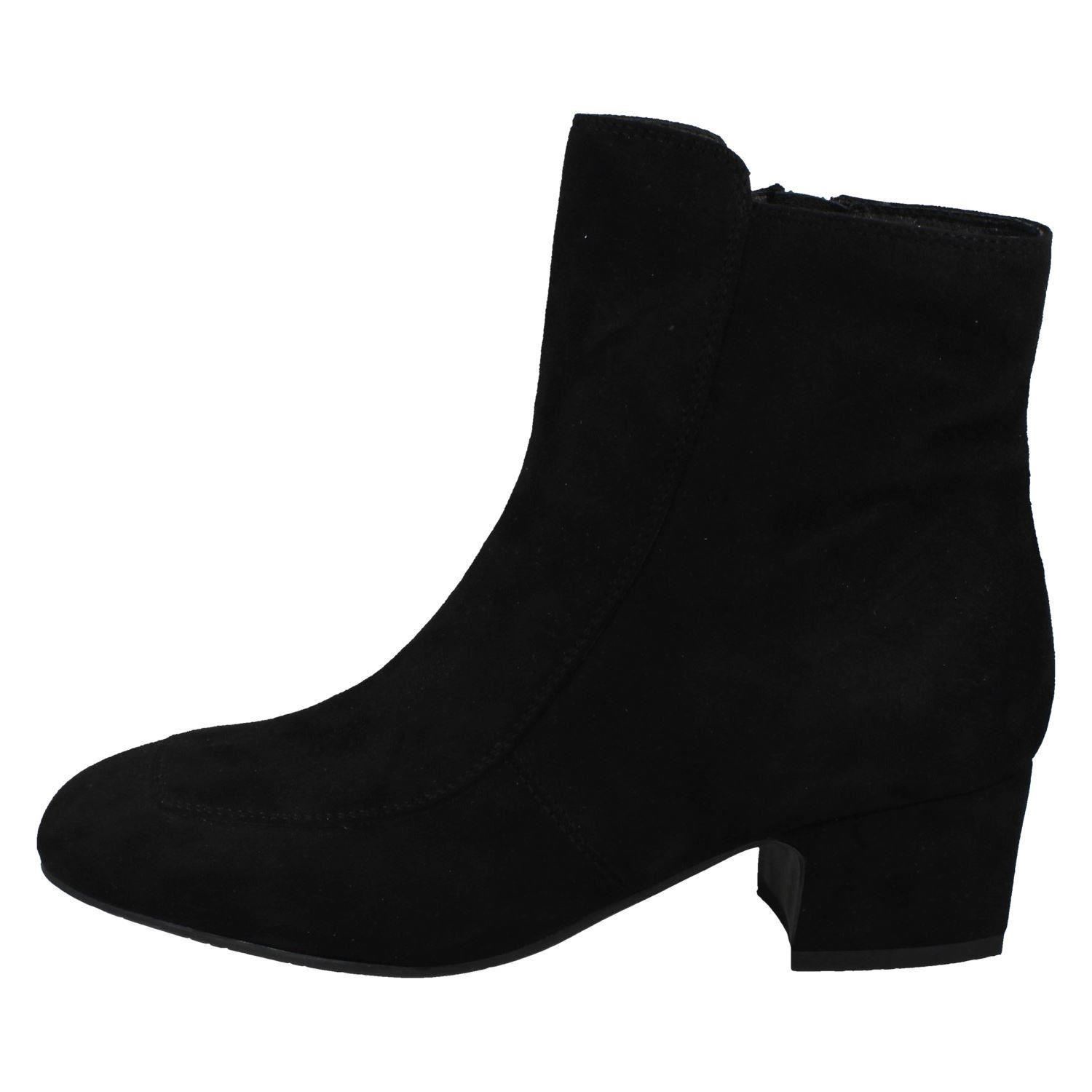 Ladies Spot On Mid Heel Ankle Boots - Picture 3 of 19
