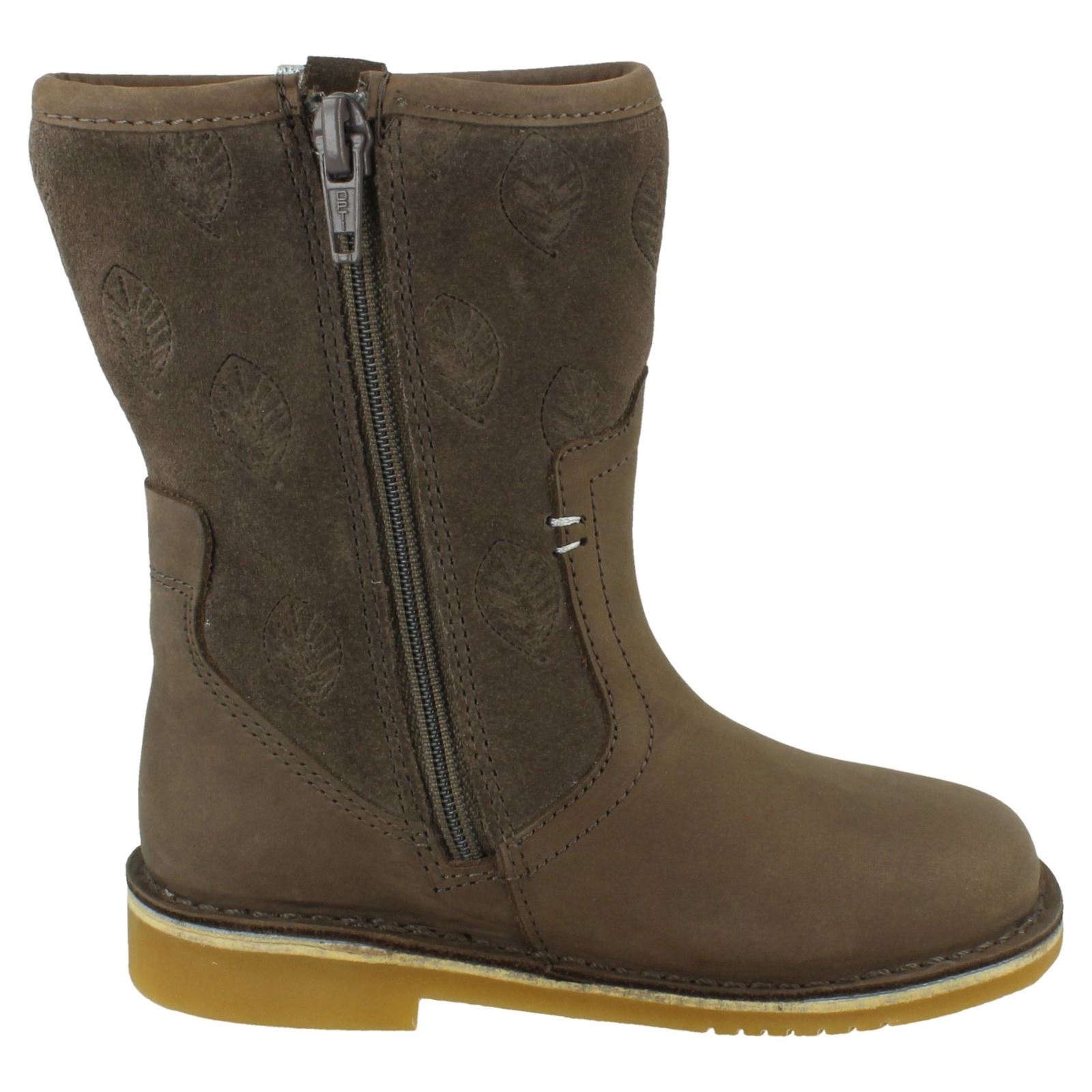 Girls Clarks Comet Pop Casual Mid Calf Boots - Picture 19 of 19