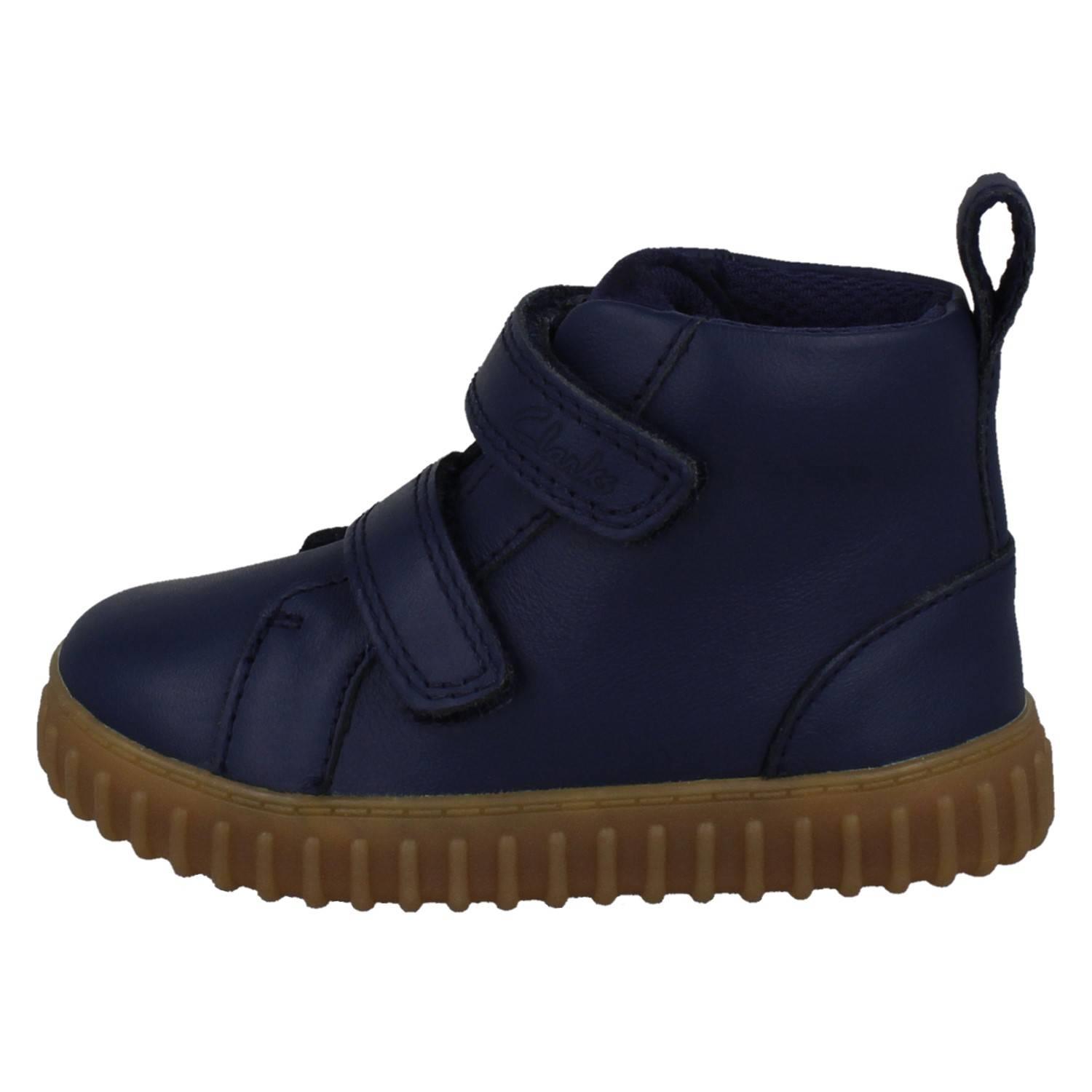 Bottes Montantes En Cuir Suédé Pour Enfants Unisexes Clarks *Cove Sky* - Picture 12 of 19