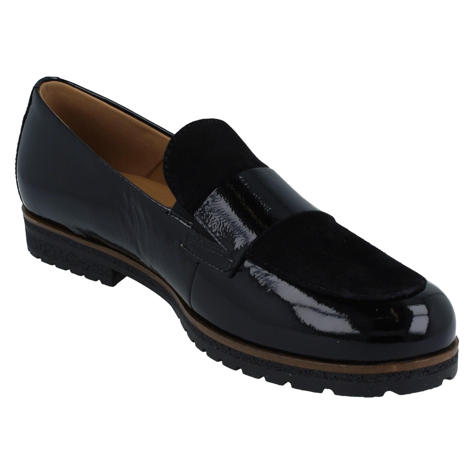 Femmes Gabor à Enfiler Mocassins Cuir Avec Petit Environ 1.5 CM Bloc Talon : - Foto 8 di 10