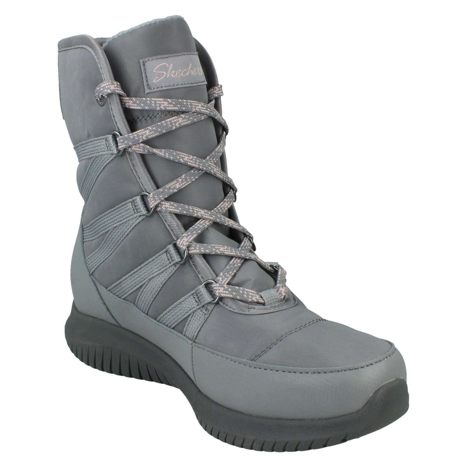 Ladies Skechers Warm Tech Memory Foam Boots Ultra Flex 'Cold Out' 44345 - Bild 8 von 10