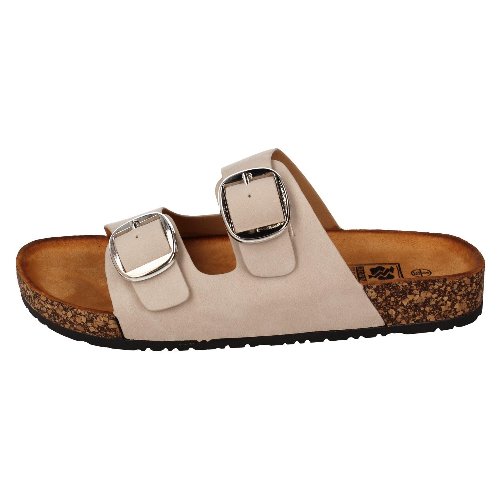 Ladies Down to Earth Low Flatform Dual Buckle Mule Sandal 'F1R2090' - Picture 24 of 46