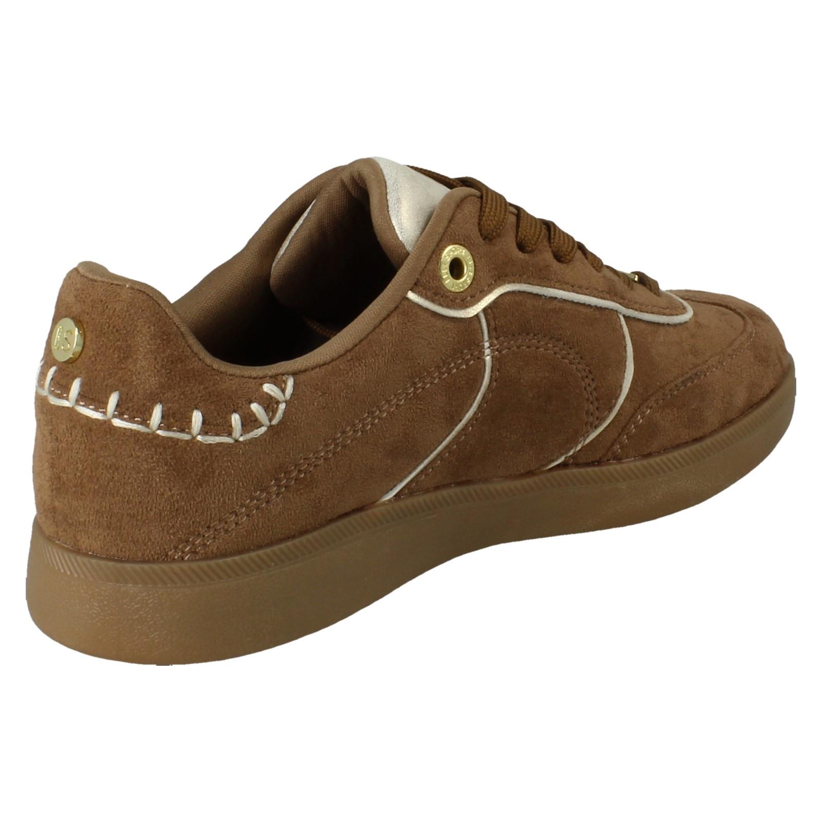 Ladies Elle Sport Suedette Lace Up Casual Shoes Summer Trainers F7R325 - Afbeelding 6 van 10
