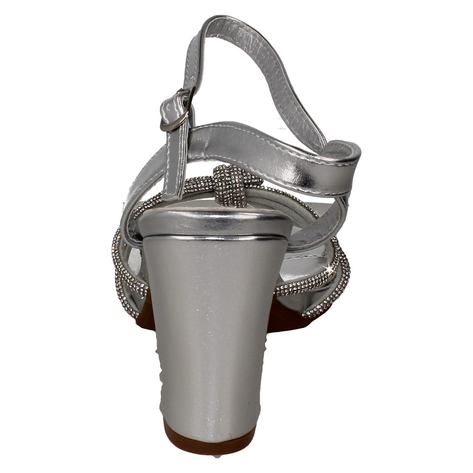 Ladies Anne Michelle High Block Heel Diamante Knot Sandals F12051 - Picture 22 of 28