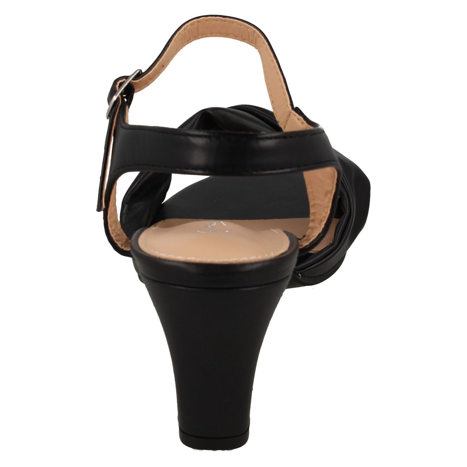 Ladies F1R2111 Anne Michelle Mid Heel Casual Wide Fit Sandals - Picture 14 of 46