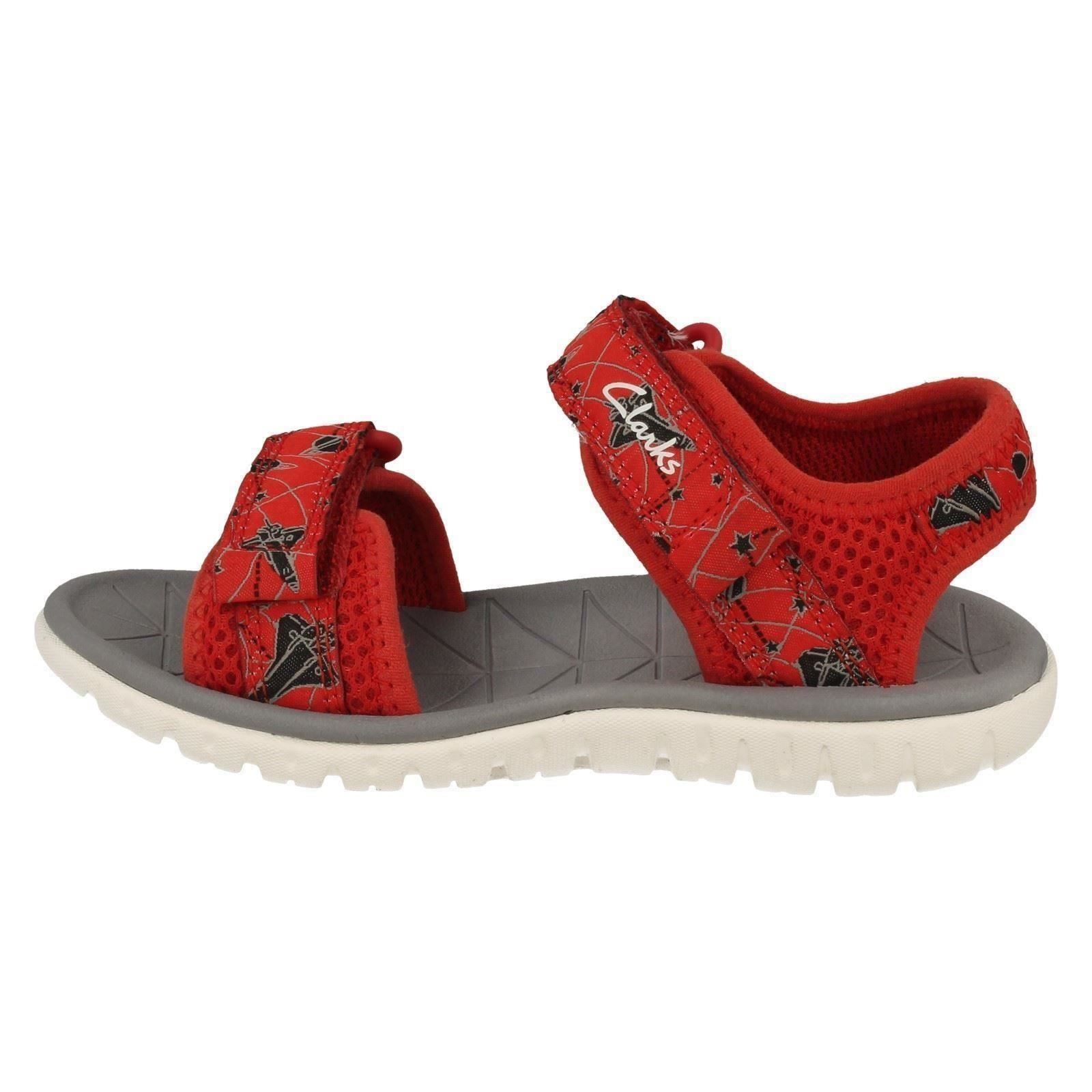 Childrens Clarks Casual Hook & Loop Textile Summer Sandals Surfing Tide K - Picture 57 of 73