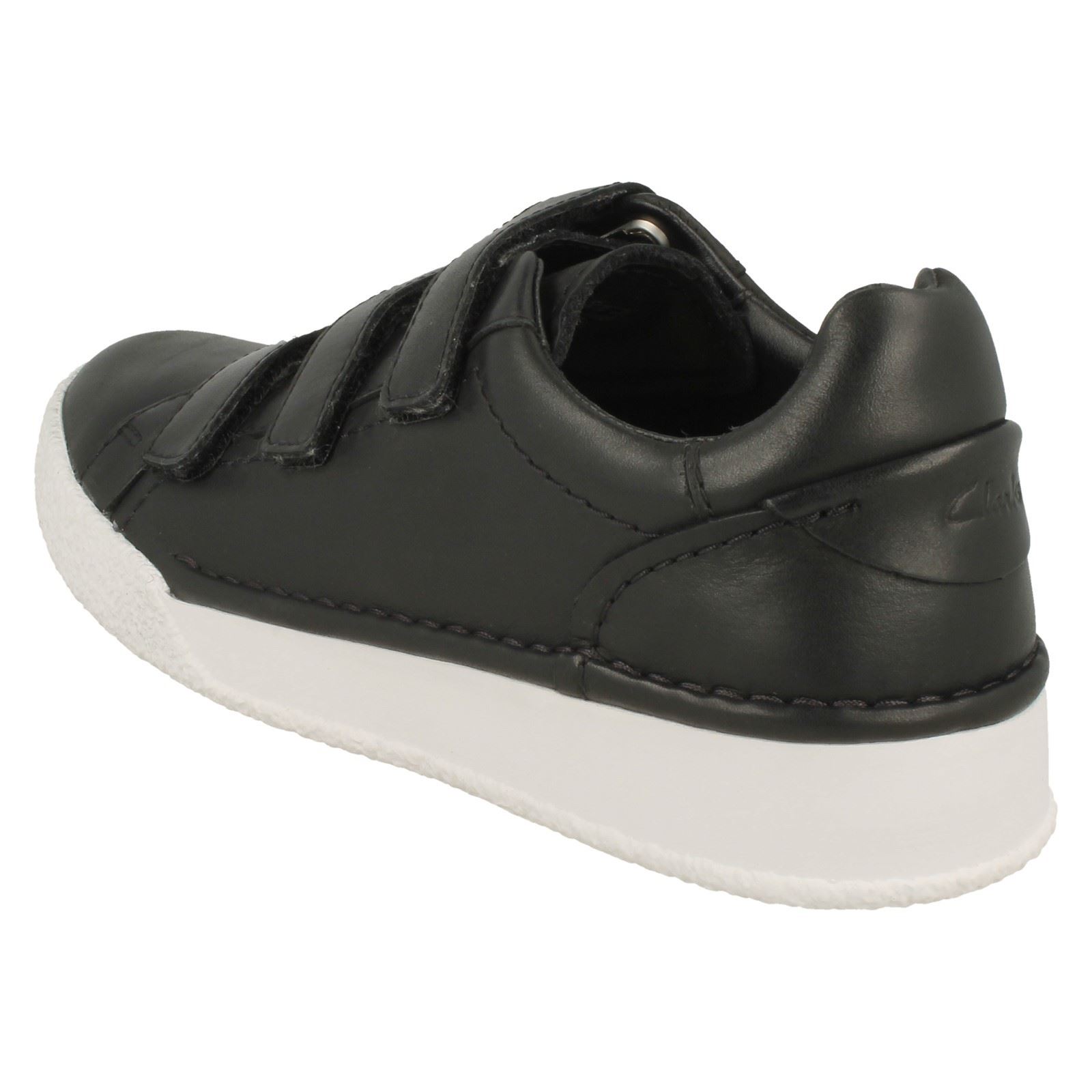 Ladies Clarks Leather Hook & Loop Casual Everyday Trainers Shoes CraftCup Strap - Picture 4 of 19