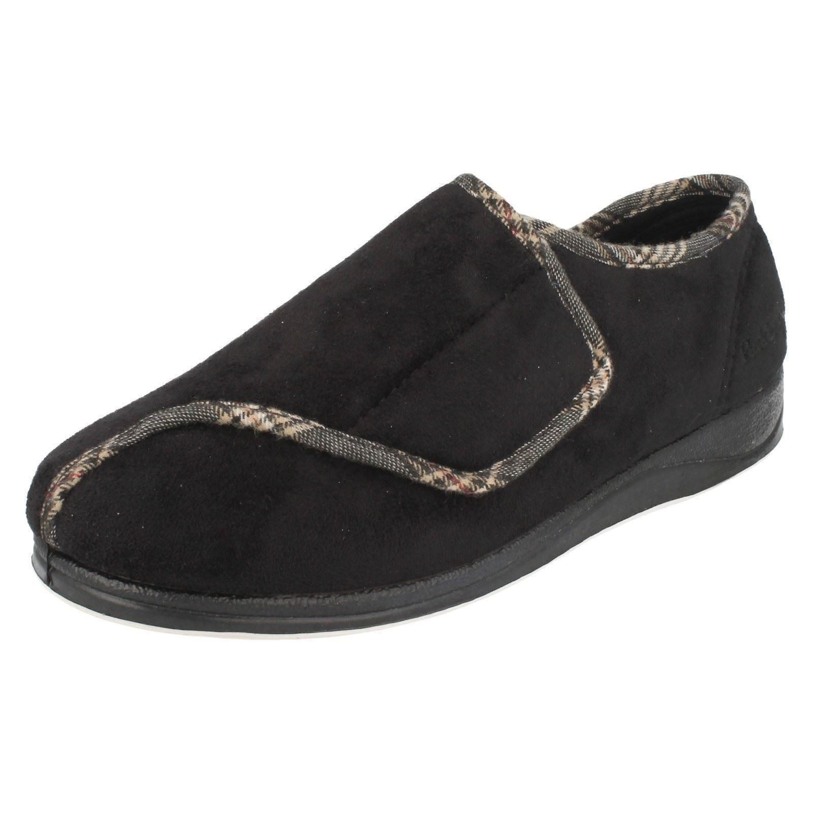 Uomo Padders MEMORY FOAM Vestibilità larga GANCIO & CICLO A STRAPPO PANTOFOLE - Uomo Padders MEMORY FOAM Vestibilità larga GANCIO & CICLO A STRAPPO PANTOFOLE -
