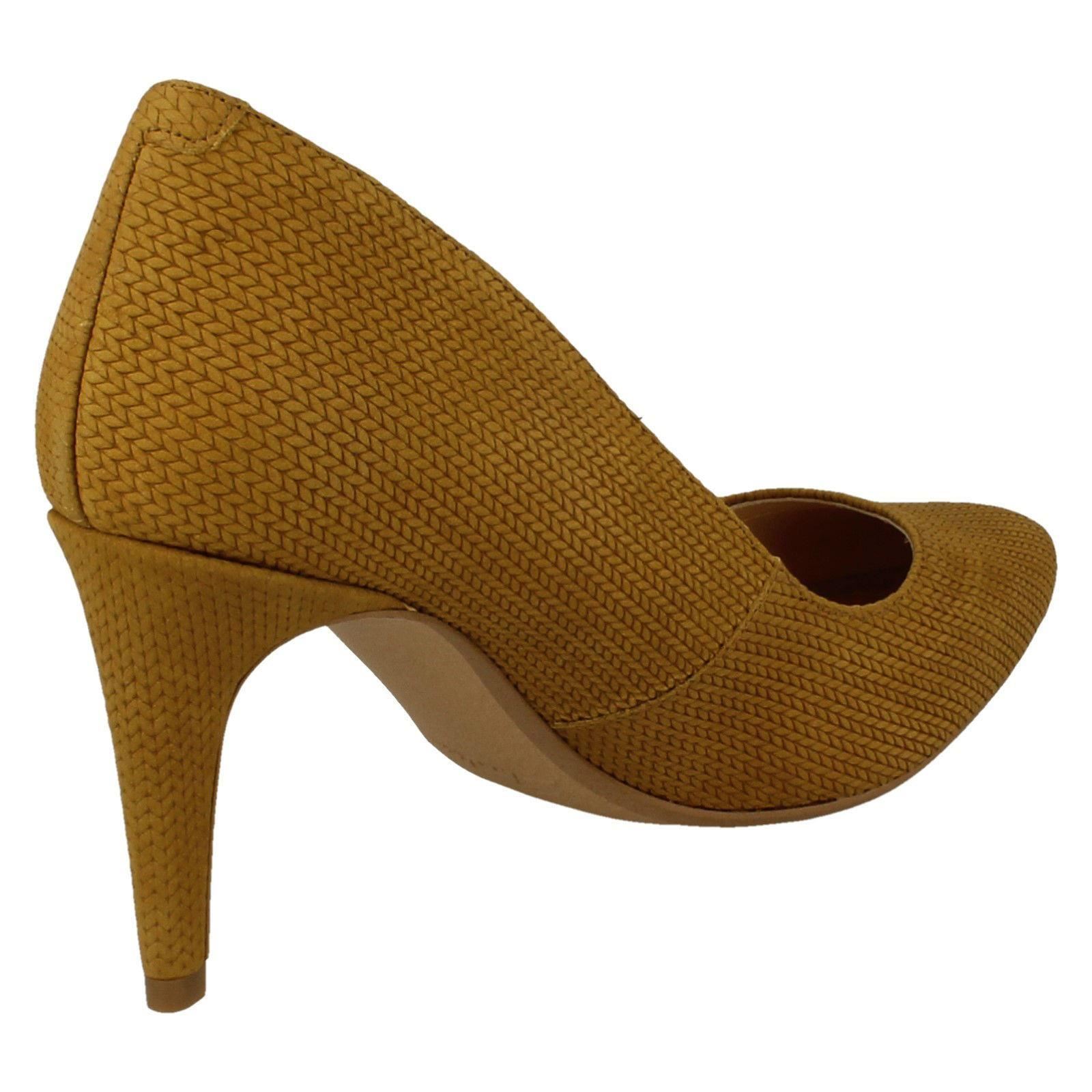 Damas Clarks Puntera Redondada Inteligentes Sin Cordones Cuero Corte Zapatos Laina Rae - Imagen 15 de 19