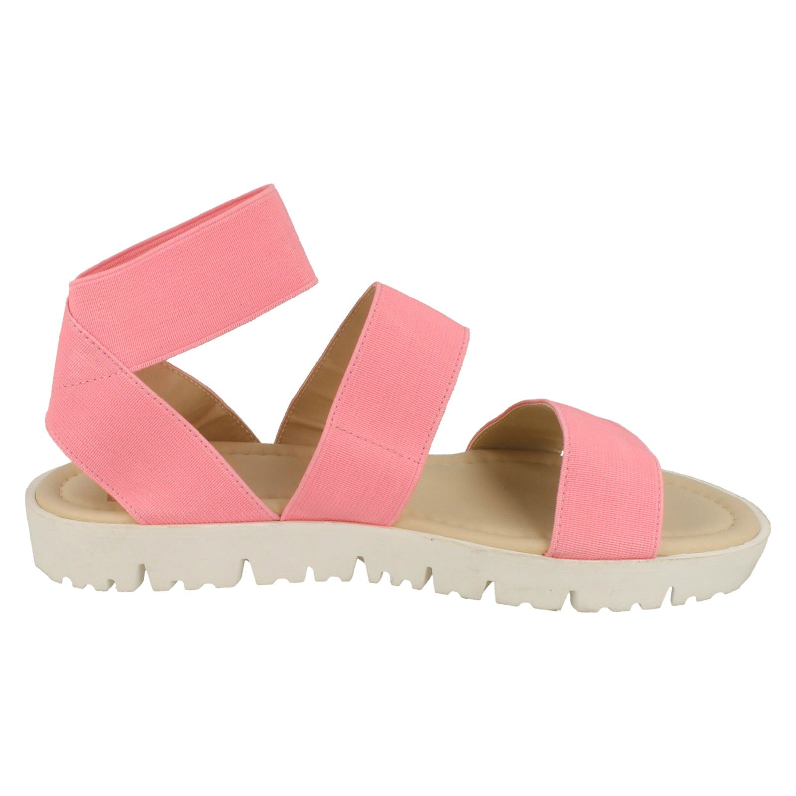 Ladies Elasticated Flat Sandals *Down To Earth* | eBay