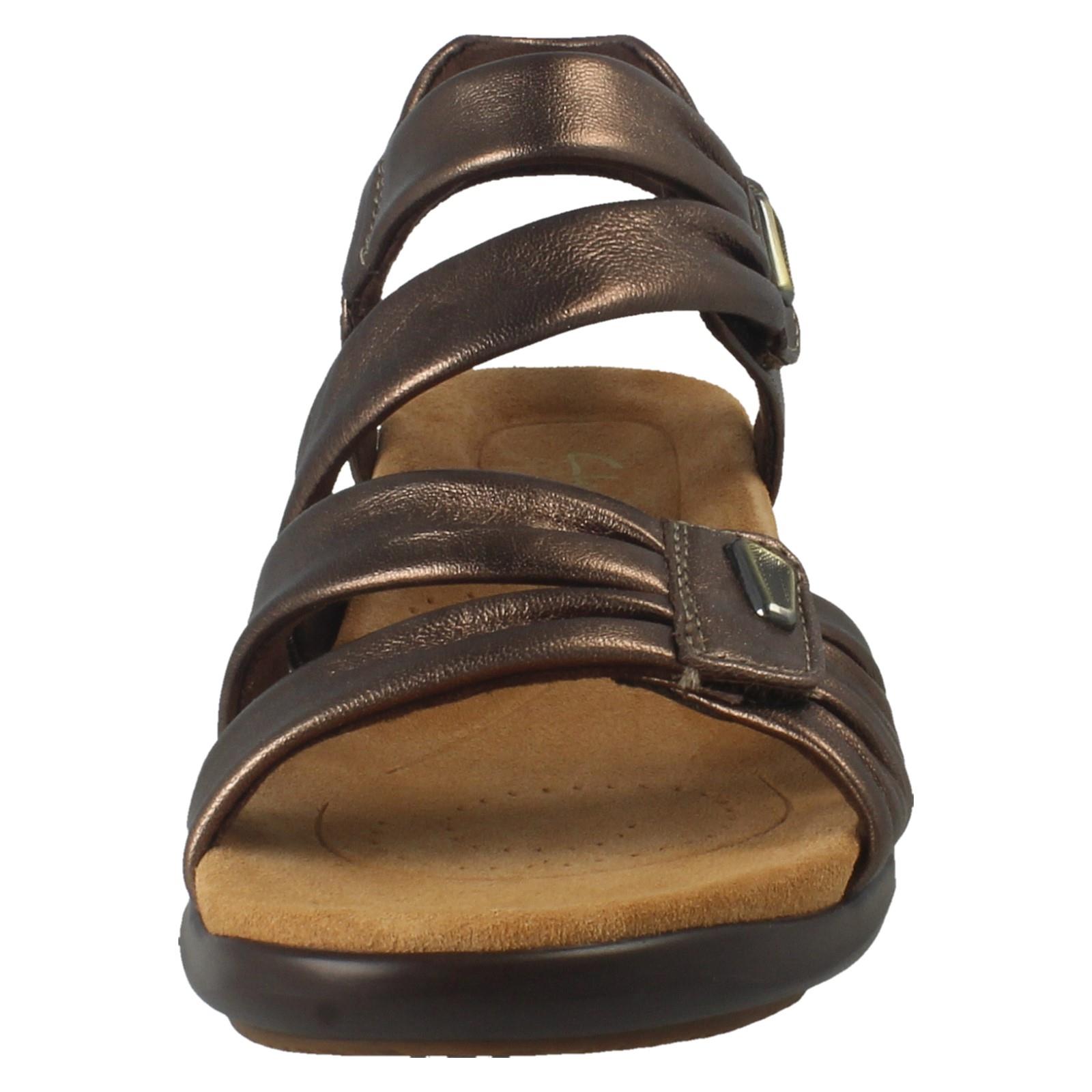 Damen Clarks Leder Klettverschluss Doppelriemen breite Sommer Sandalen "Kitly Ave" - Bild 18 von 19