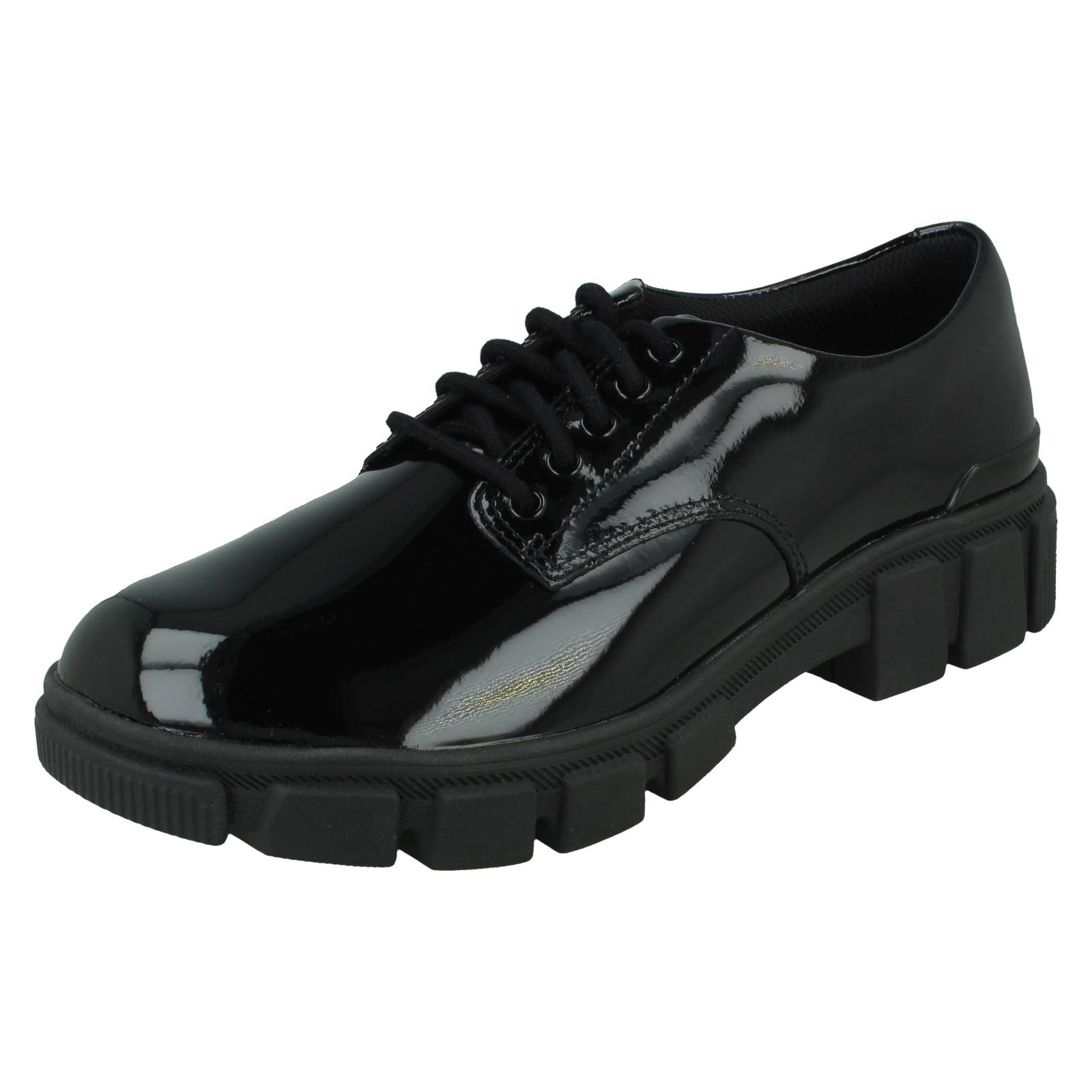 Senior Girls Clarks Leather Chunky Sole School Shoes Evyn Lace Y - Picture 11 of 19