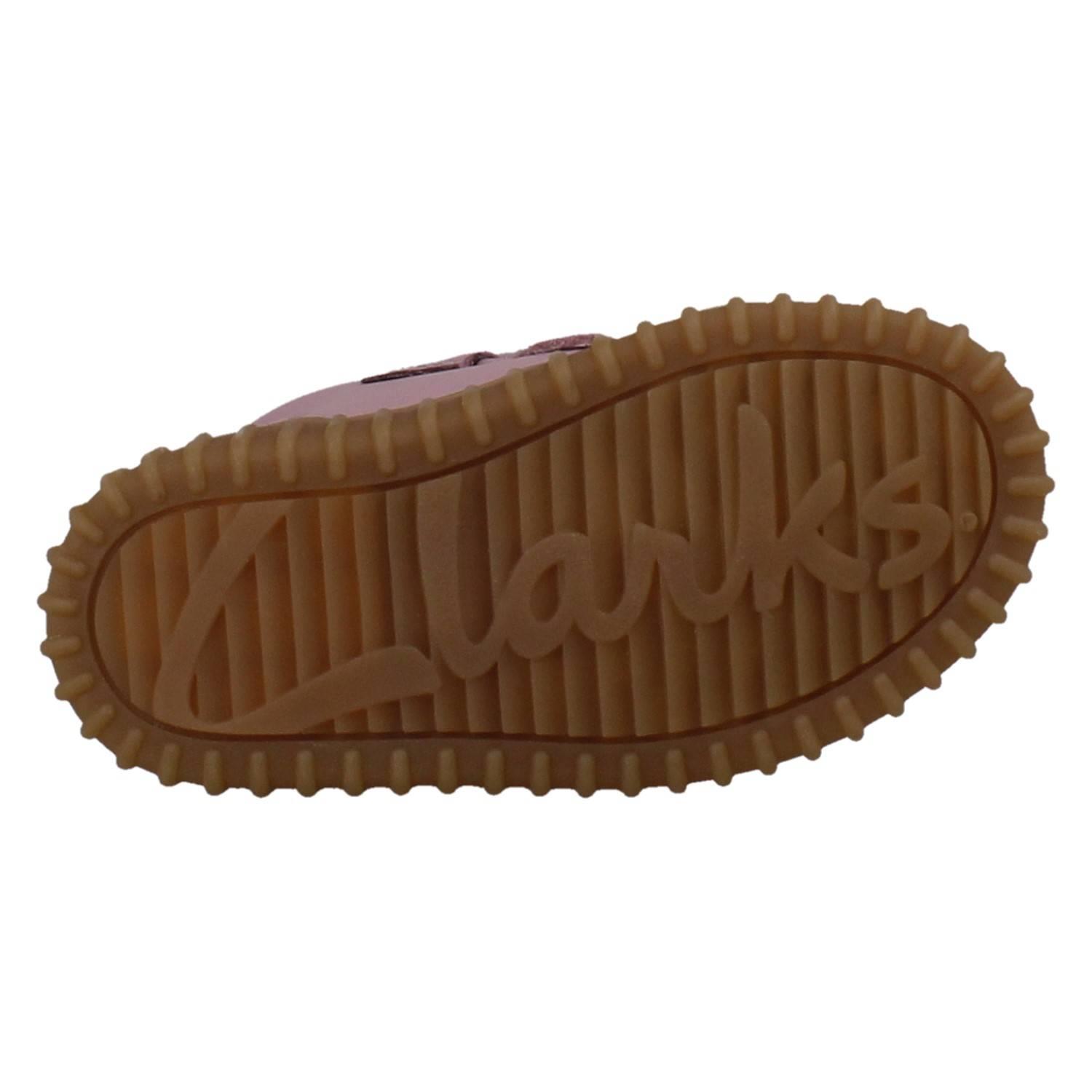 Bottes Montantes En Cuir Suédé Pour Enfants Unisexes Clarks *Cove Sky* - Picture 10 of 19