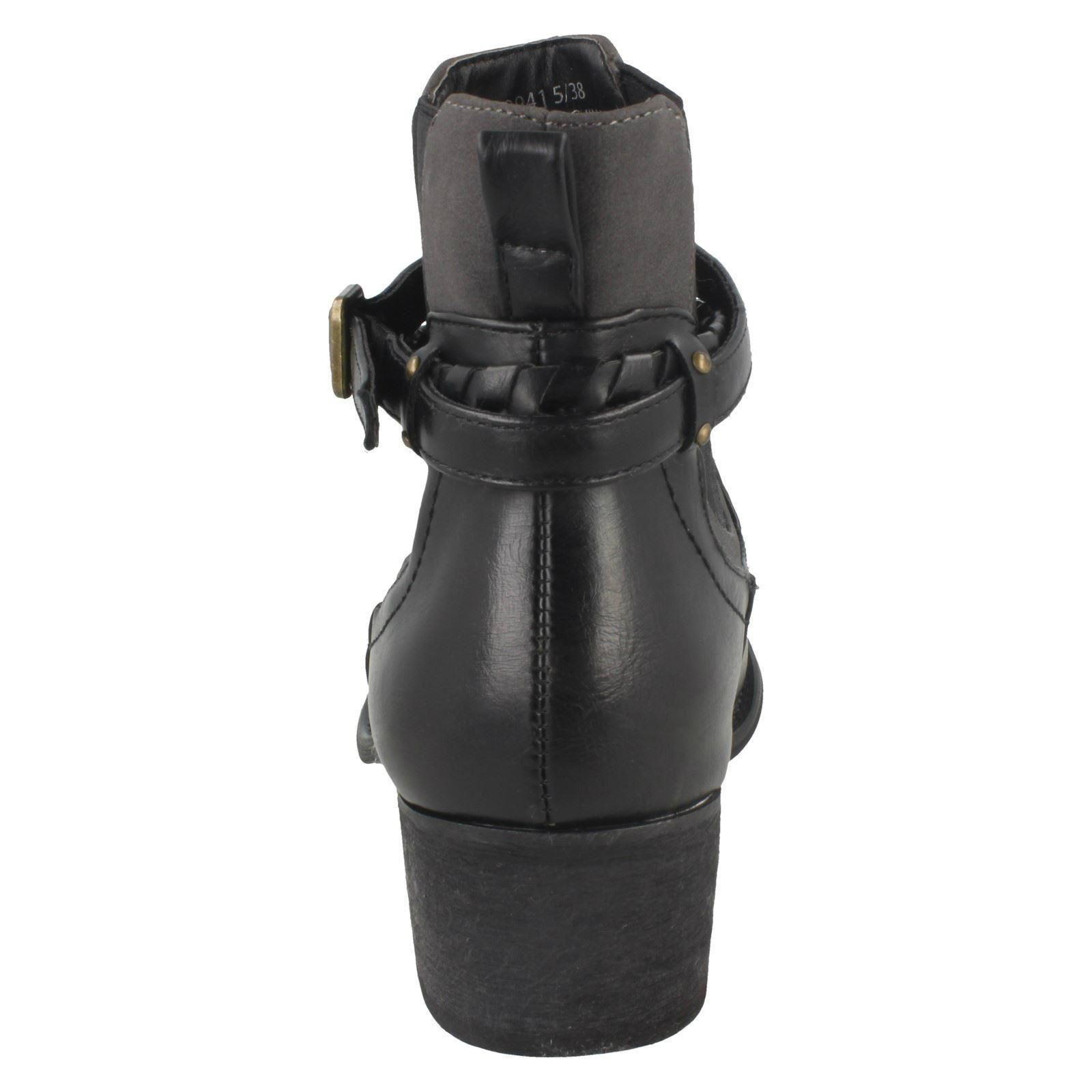 Ladies Down To Earth Heeled 'Ankle Boots' - Picture 5 of 19