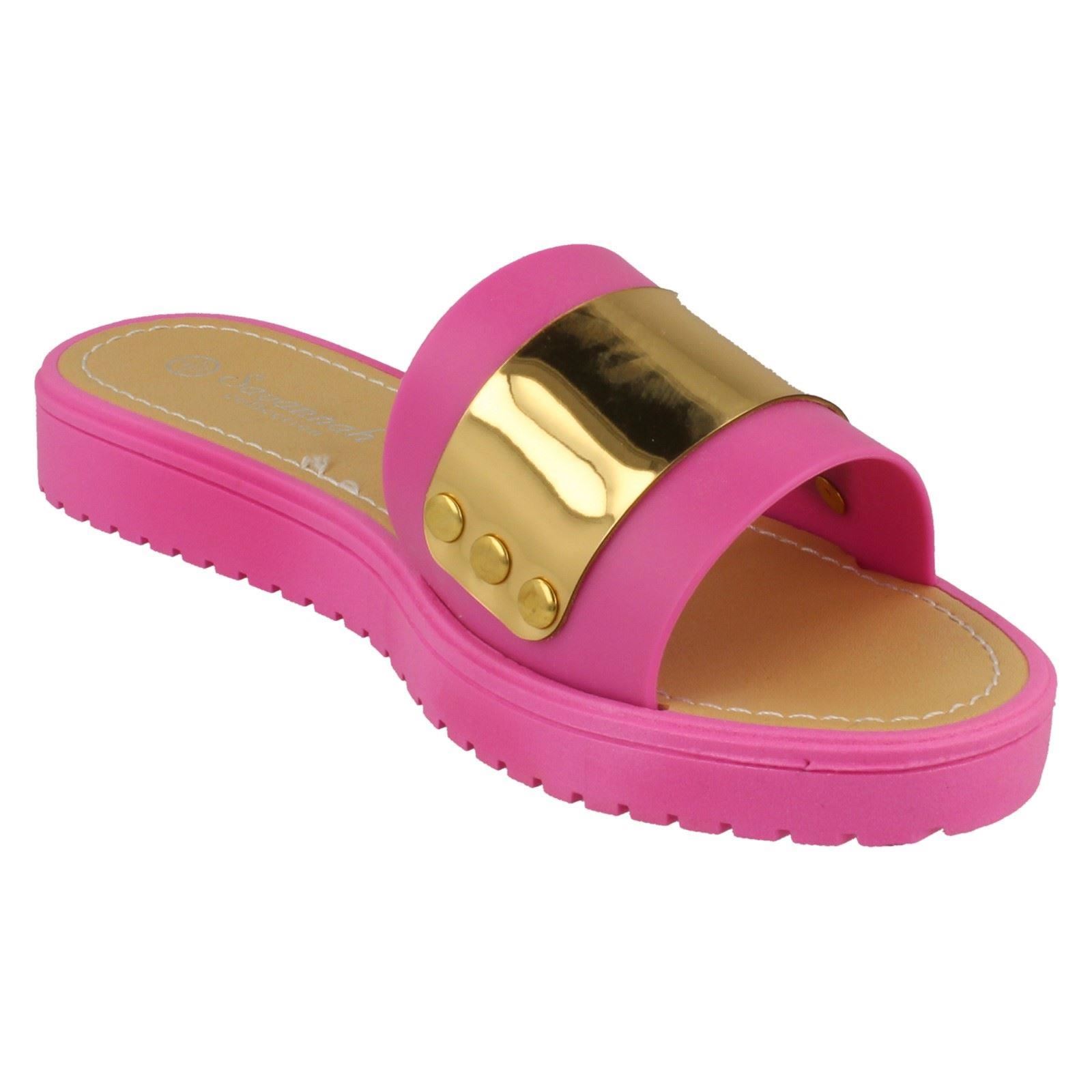 Savannah Damen flache Pantoletten mit Metalldetails - Bild 17 von 28