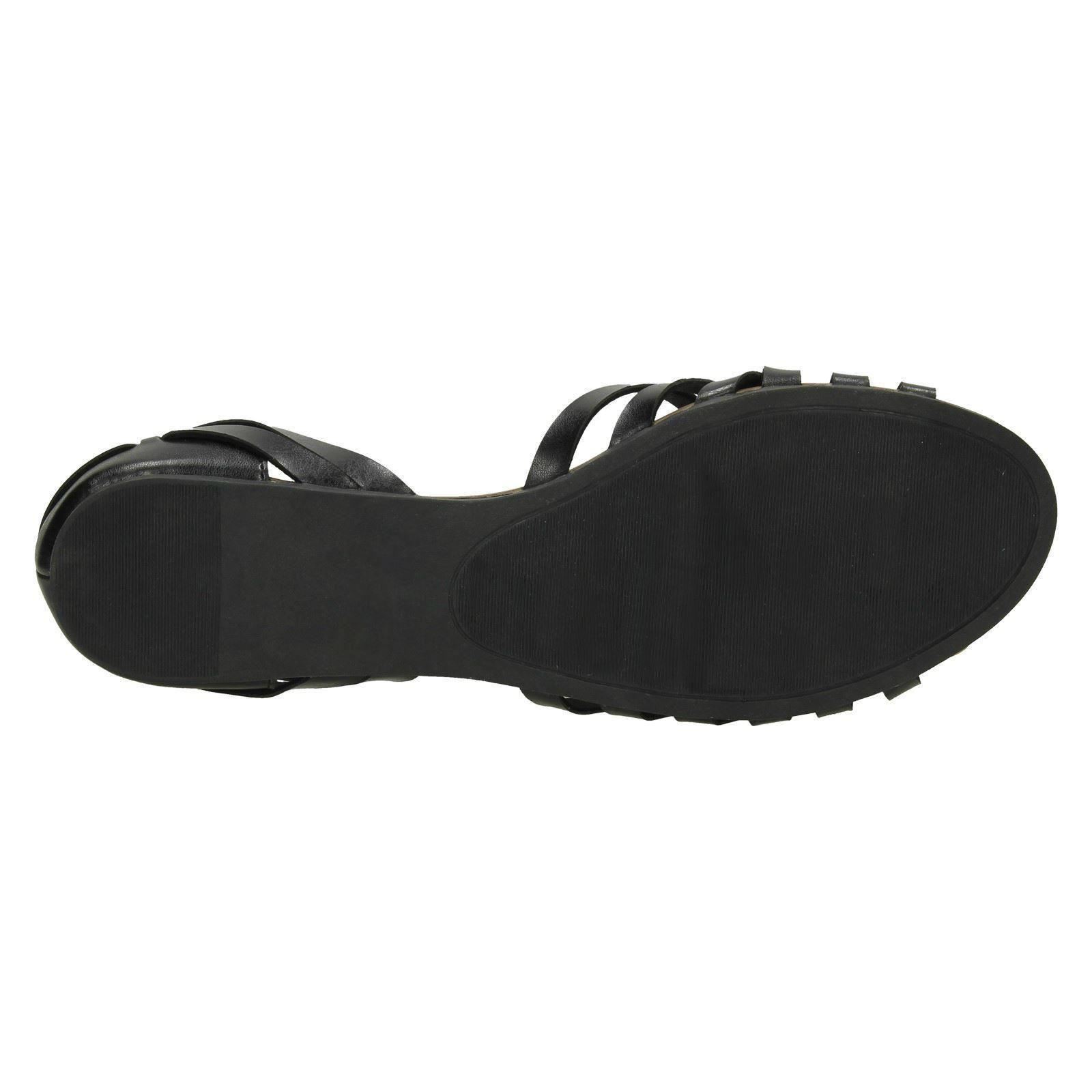 Sandalias Planas Tejidas Con Tiras Spot On Para Dama F0R0051 - Imagen 10 de 28