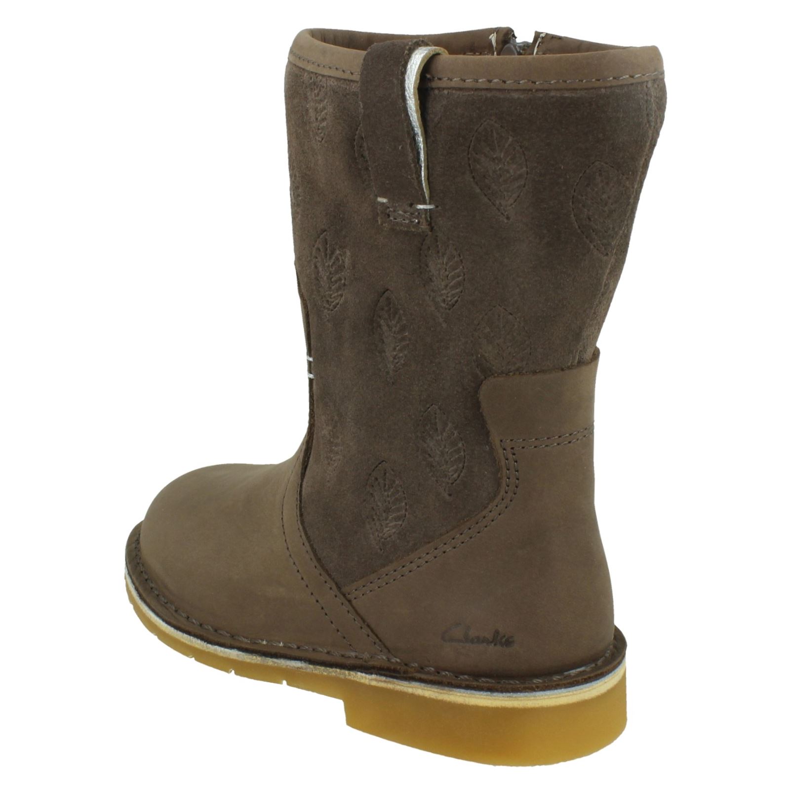 Girls Clarks Comet Pop Casual Mid Calf Boots - Picture 14 of 19