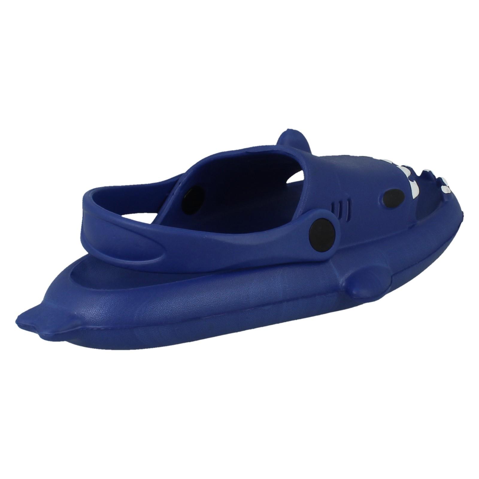 'Childrens Spot On' Cute Shark Detailed Summer Clogs - N0R076 - Picture 4 of 28