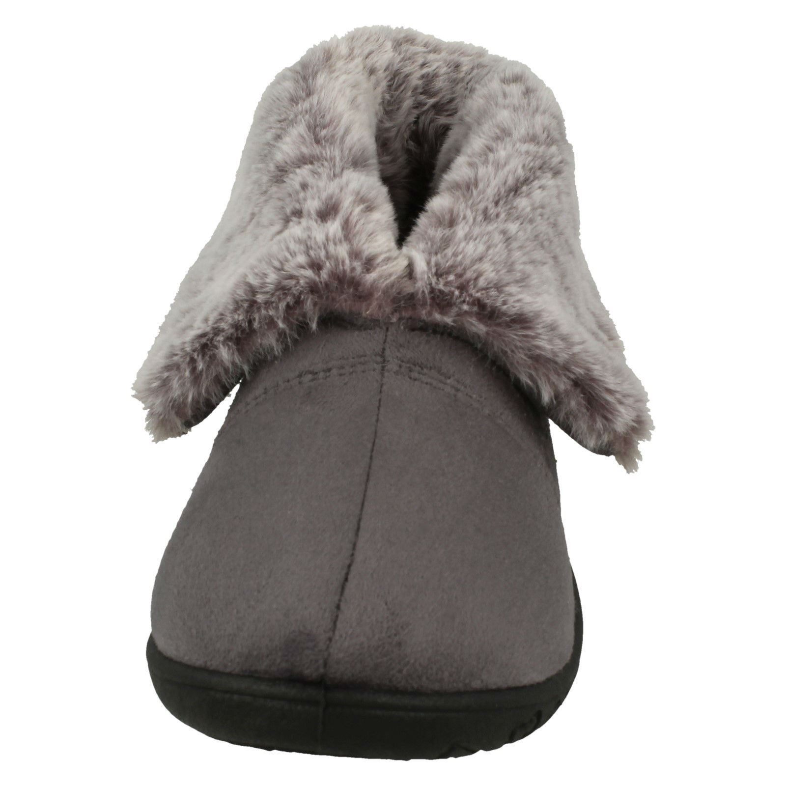 Ladies Padders Faux Fur Cuffed Slippers 'Esme' - Picture 6 of 37