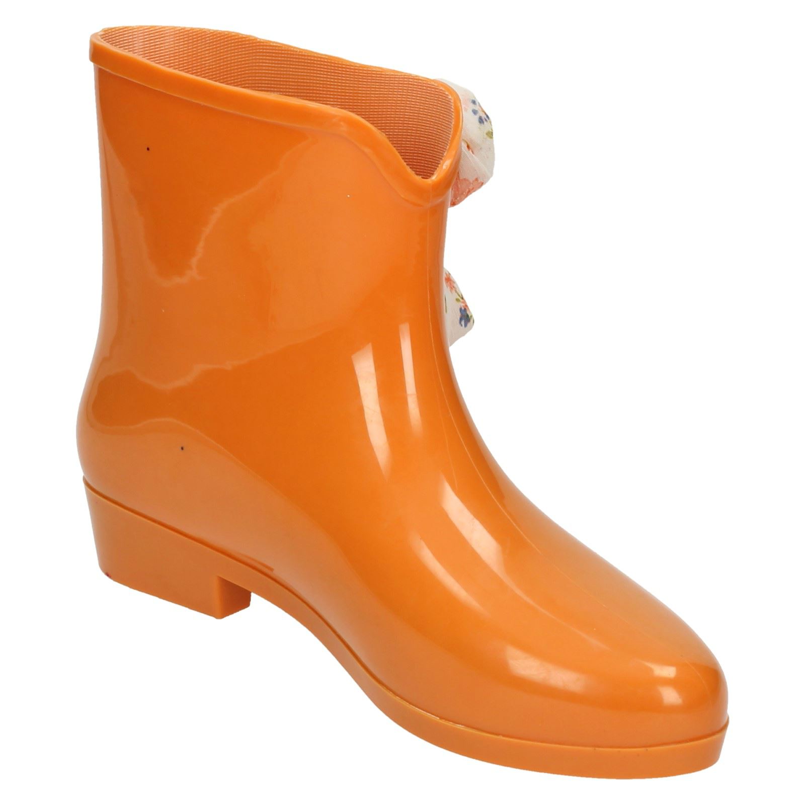 Ladies Spot On Tied Bow Detail Ankle 'Wellington Boots' - Picture 26 of 46