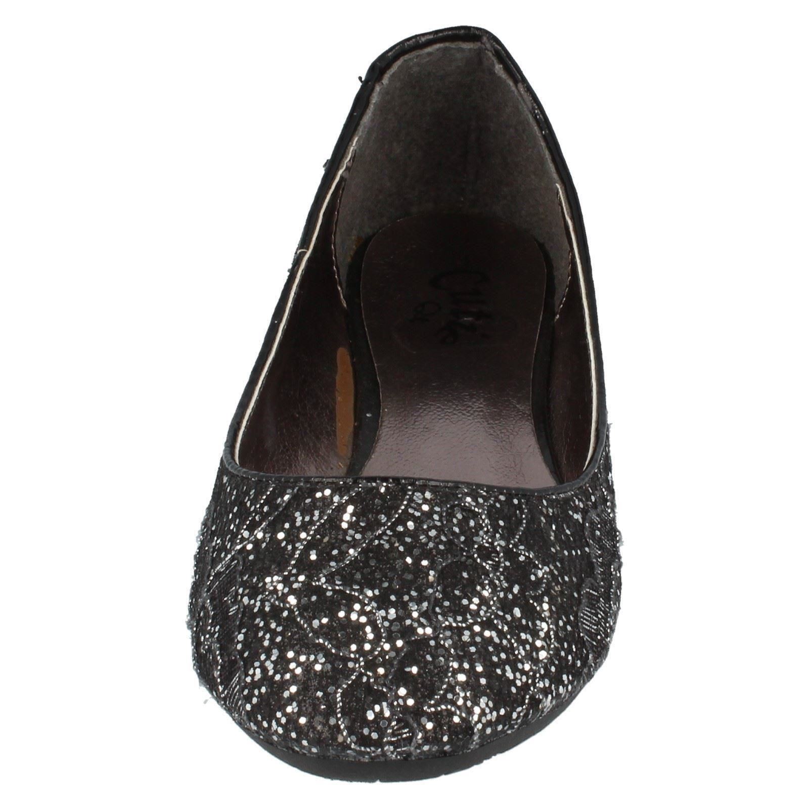 Girls Cutie Glitter Slip On Shoes 'H2R239' - Picture 3 of 19