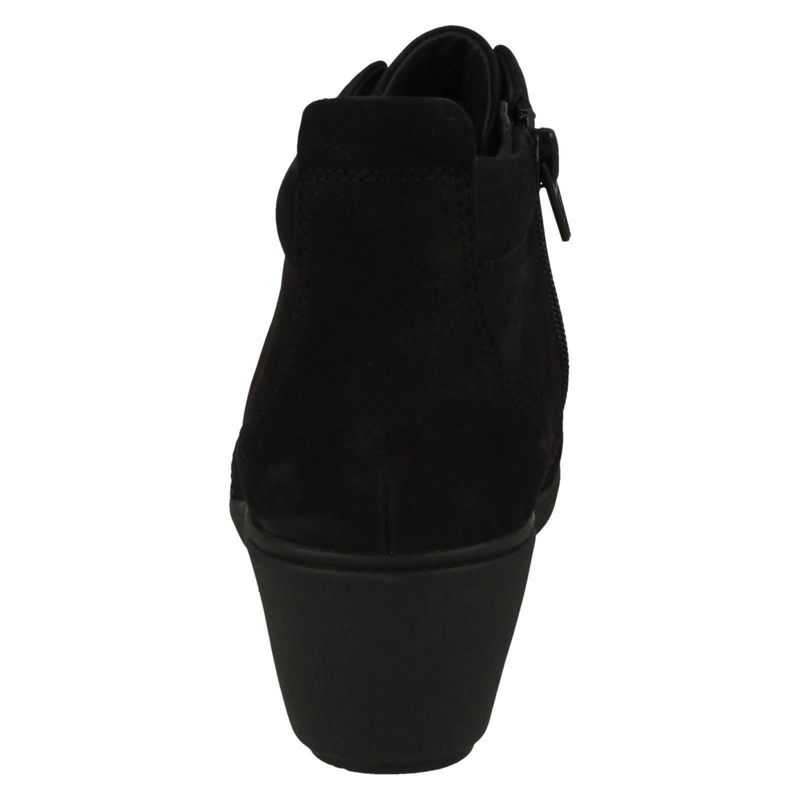 Clarks Damas Tacón Tacón Tacón Bajo Cuña botín-un tallara Eva d98336 Clarks Damas Tacón Tacón Tacón Bajo Cuña botín-un tallara Eva d98336