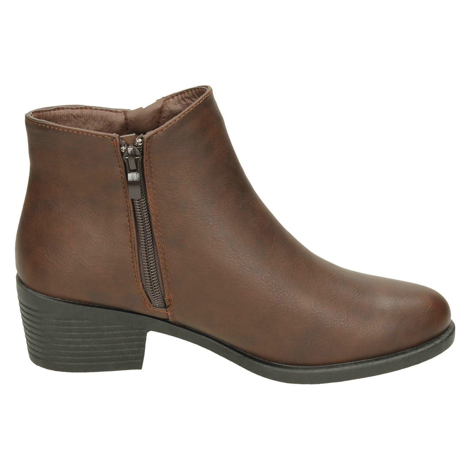 Botas al tobillo informales de tacón medio para dama F5R0736 - Imagen 16 de 19
