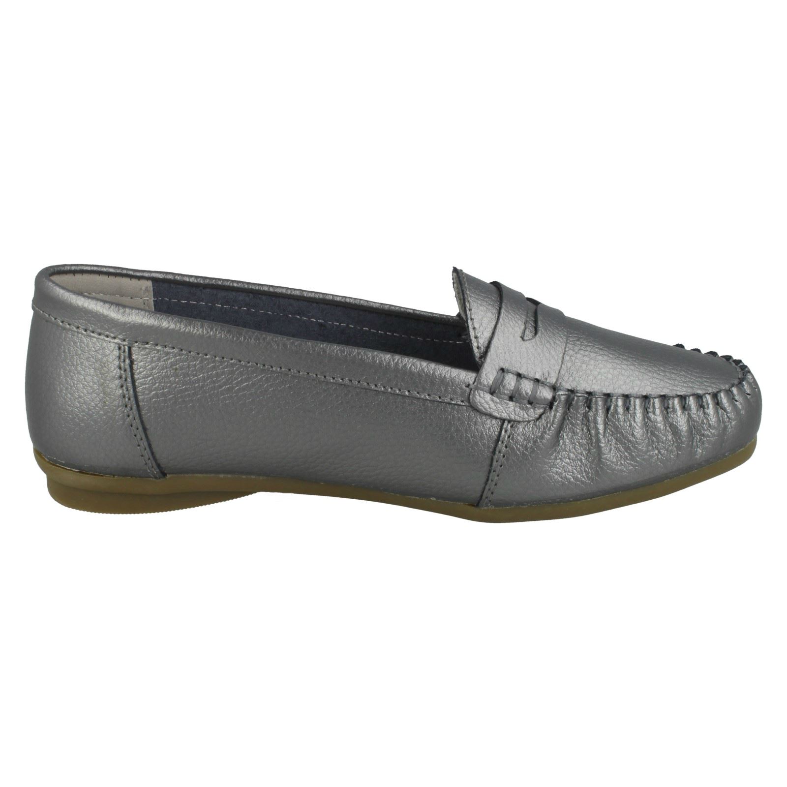 Ladies Down To Earth Leather Shoes F8R0445 - Picture 34 of 64