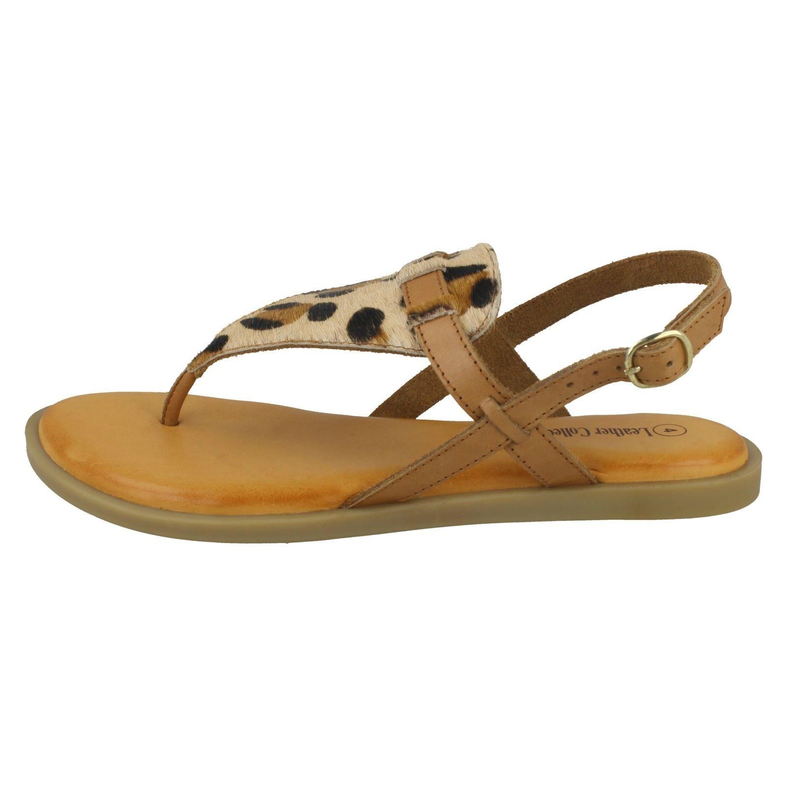 Ladies Leather Collection Animal Print "Sandals" - Picture 21 of 28