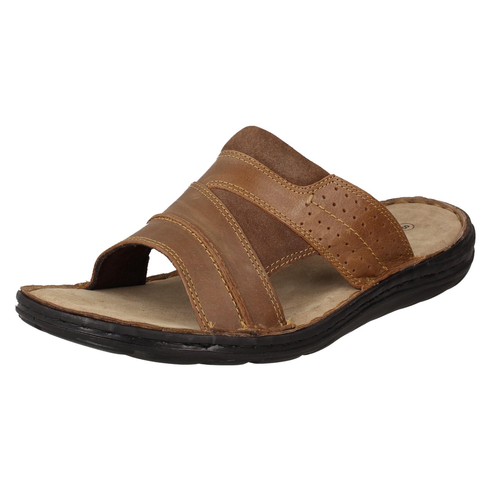 Mens Hush Puppies Casual Mule Sandals 'Archer' - Picture 2 of 19
