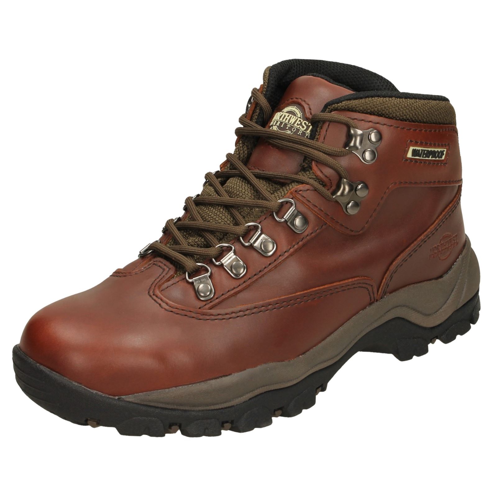 Ladies Northwest Territory Leather Hiking Walking Waterproof Ankle Boots 'Peak' - Picture 2 of 19