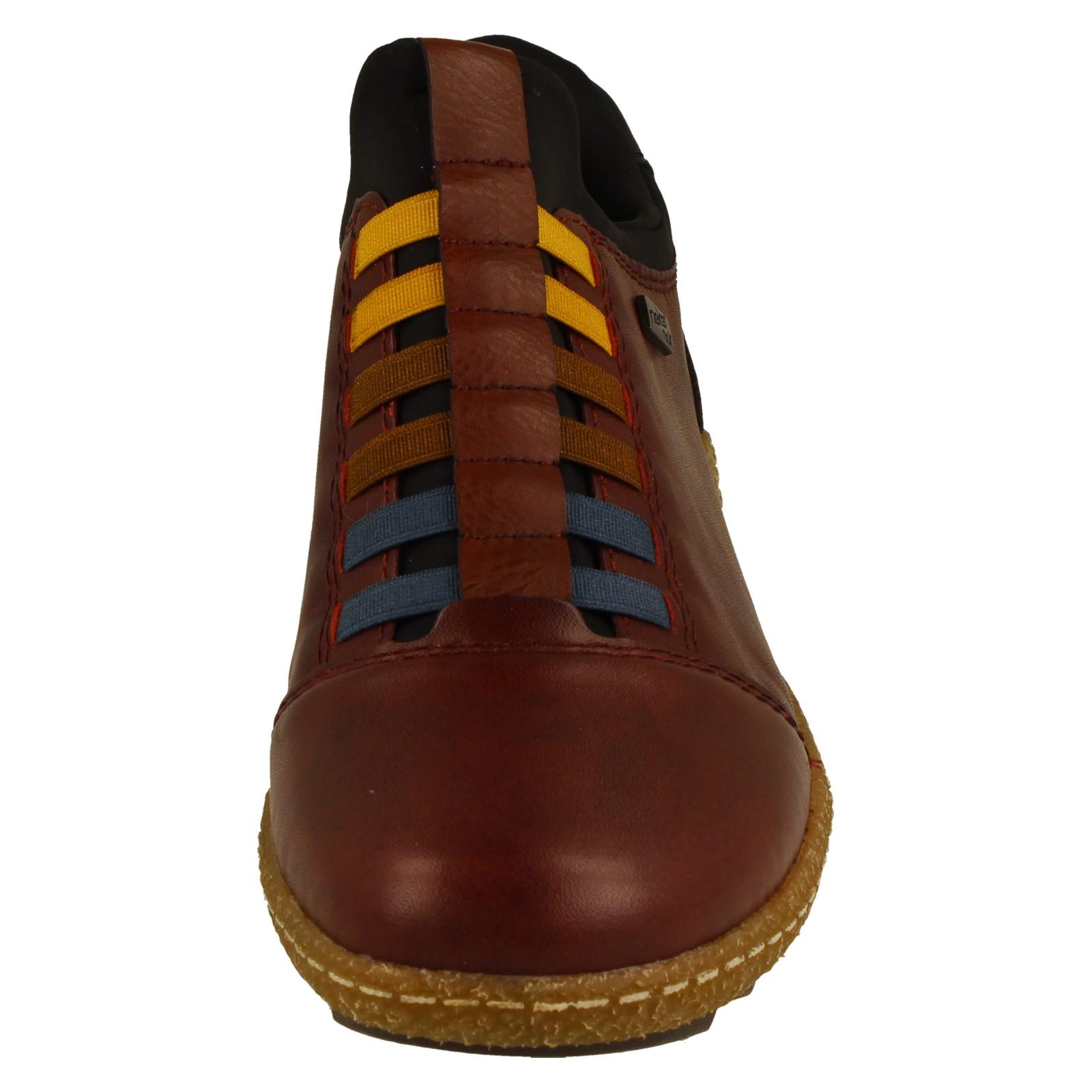 Ladies Rieker Leather Casual Slip On Shoes Ready2Go With Rieker Tex: L7562 - Picture 9 of 10