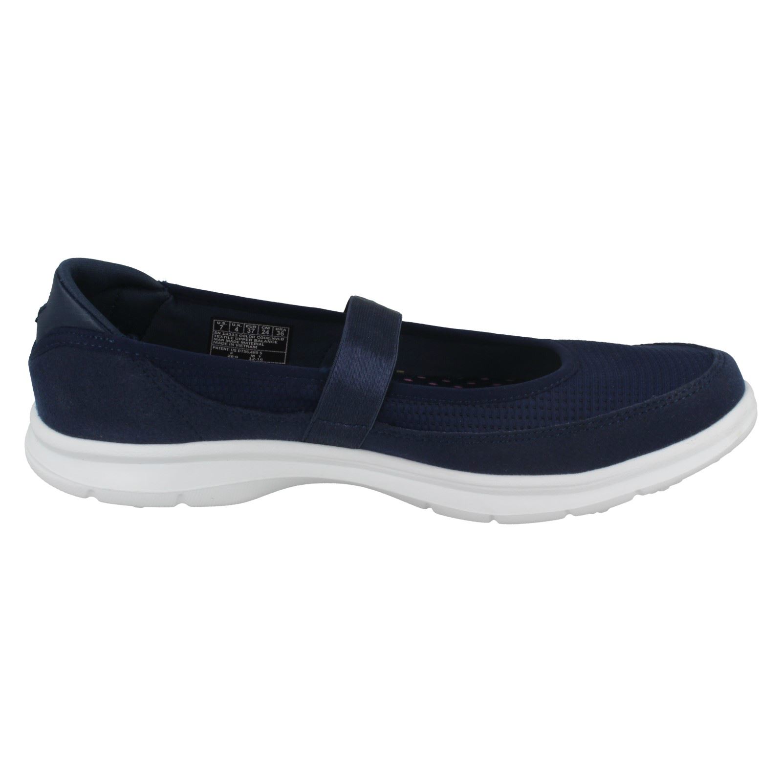 Ladies Ladies Ladies Skechers Cross Strap Flat shoes Go Step Original c21104 Ladies Ladies Ladies Skechers Cross Strap Flat shoes Go Step Original c21104