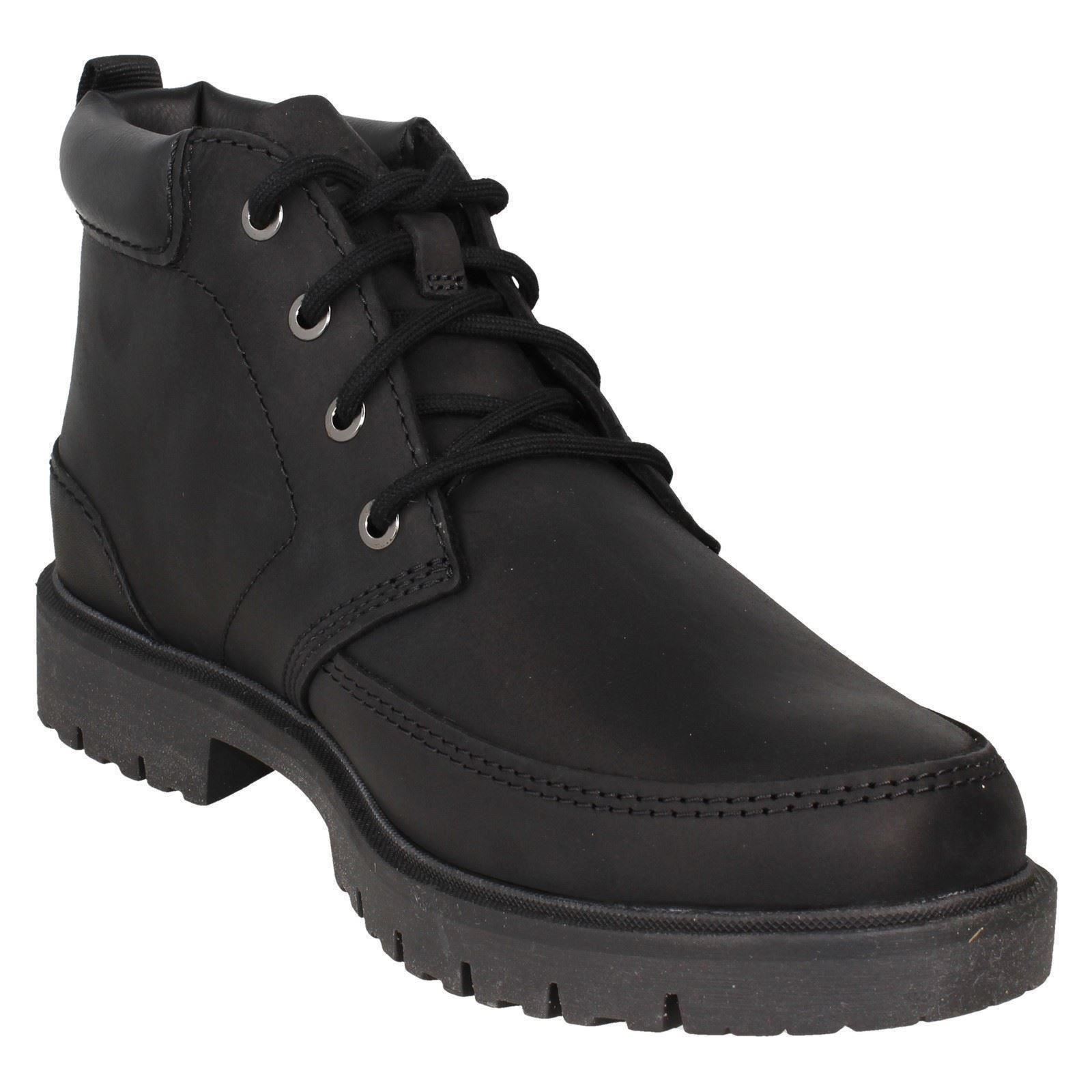 Mens Clarks Leather Lace Up Ankle Boots Rossdale Mid - Picture 12 of 19
