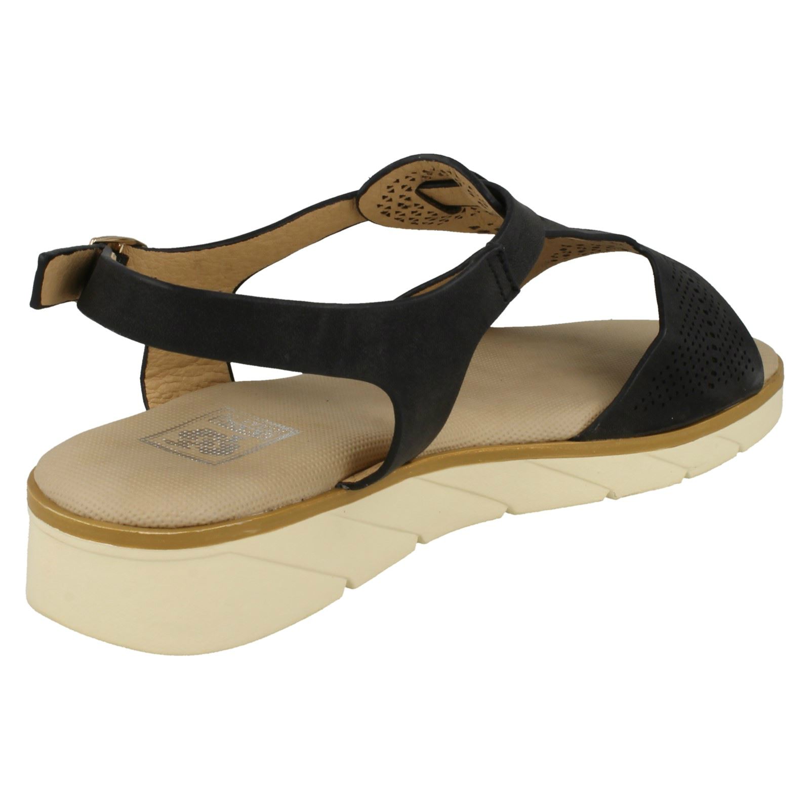 Ladies Down To Earth 'Low Wedge Sandals' - Picture 4 of 19