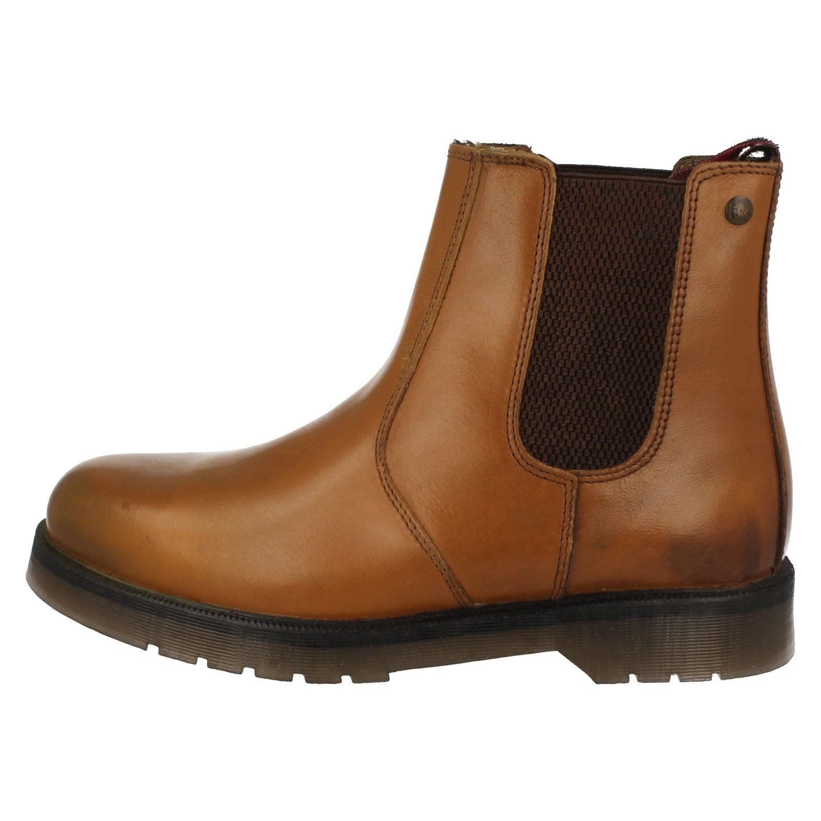 Mens HX London Leather Dealer Boots 01700 eBay