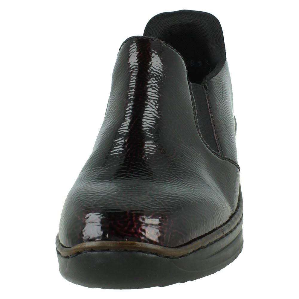 Ladies Rieker Wedge Sole Casual Square-Toe Slip On Shoes - 48761 - Picture 27 of 28