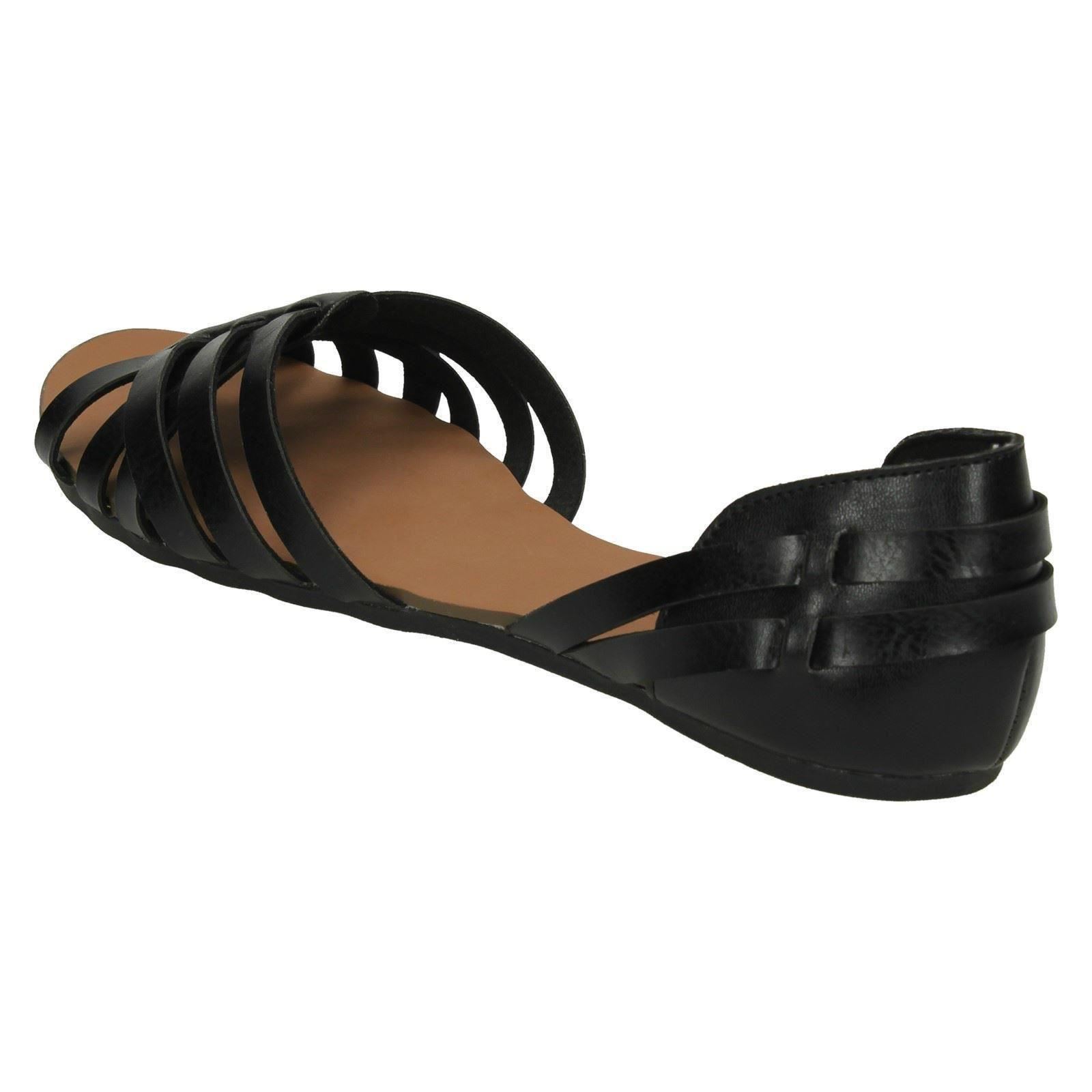 Sandalias Planas Tejidas Con Tiras Spot On Para Dama F0R0051 - Imagen 4 de 28