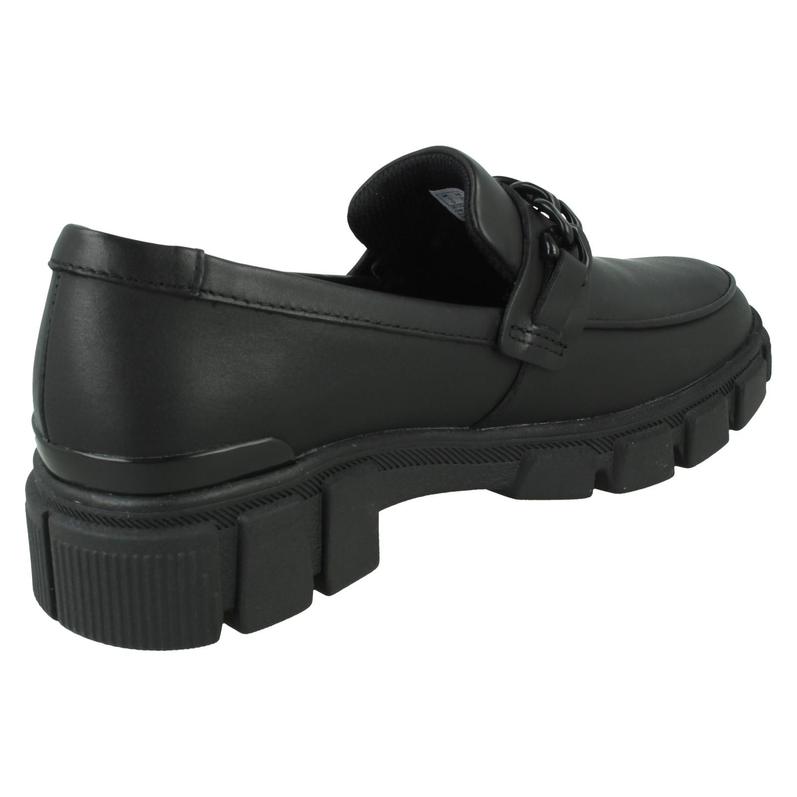 Girls Clarks Leather / Patent Chunky Sole School Shoes Evyn Walk Y - Picture 15 of 19