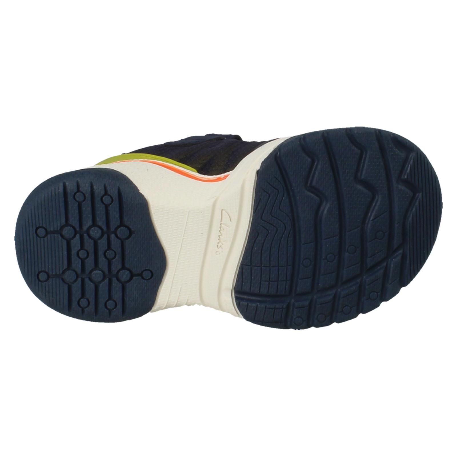 Kids Clarks Vegan Colour-Pop Machine Washable Sports Trainers *Feather Track* - Picture 28 of 37