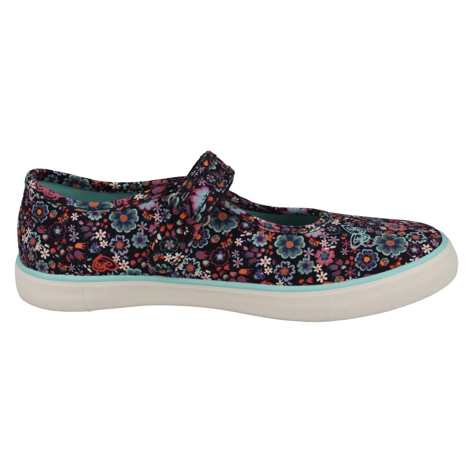 "Zapatos de lona Mary Jane florales detallados florales para niñas ""Busy Lizzy"" - Imagen 8 de 19