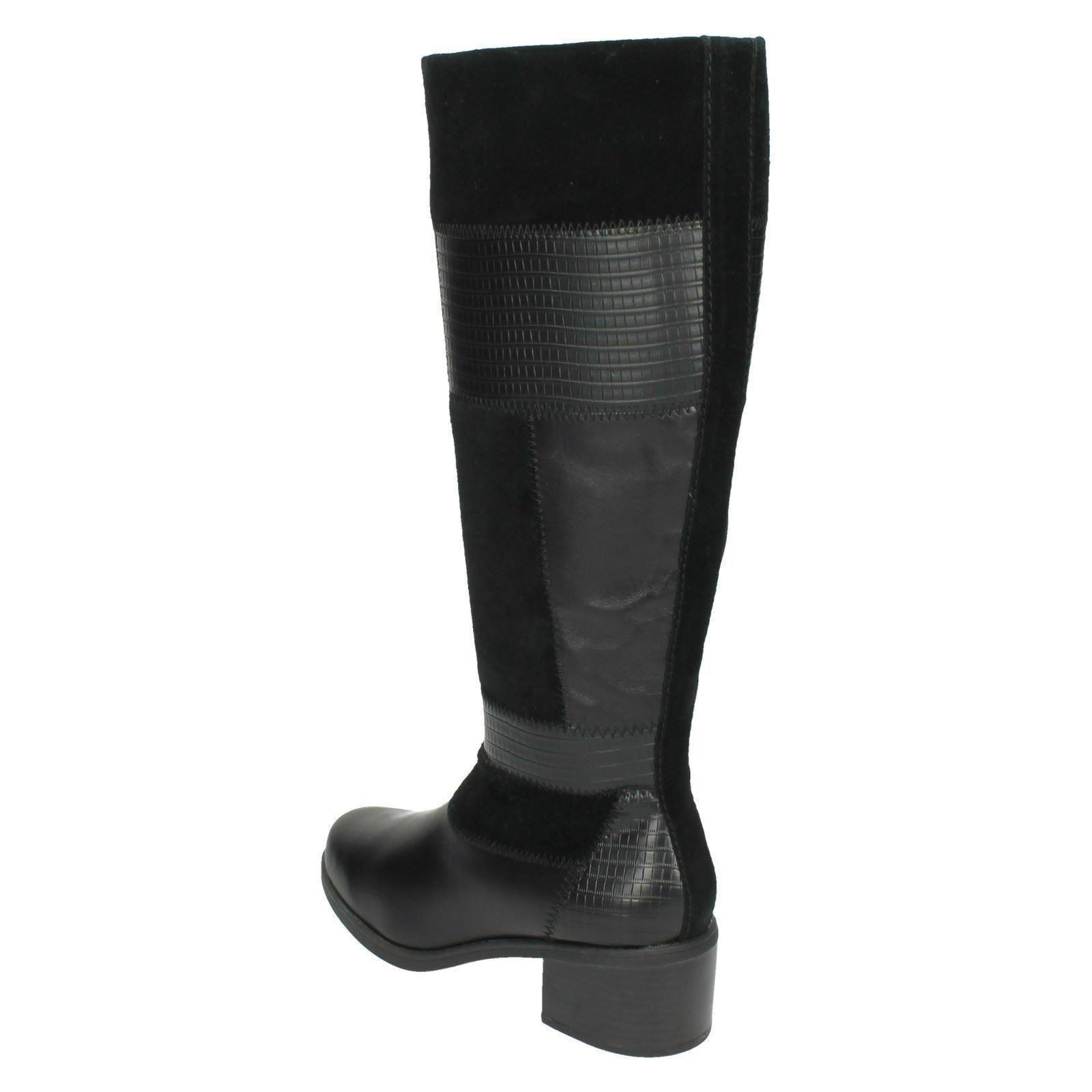 Nevella negro largas Nova Clarks botas Señoras txwHYUBx