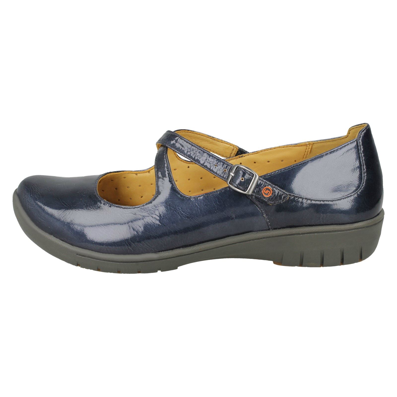 Ladies Lady Jane Navy Buckle Flats Up Clarks blå Mary Un Bqd0wBn1