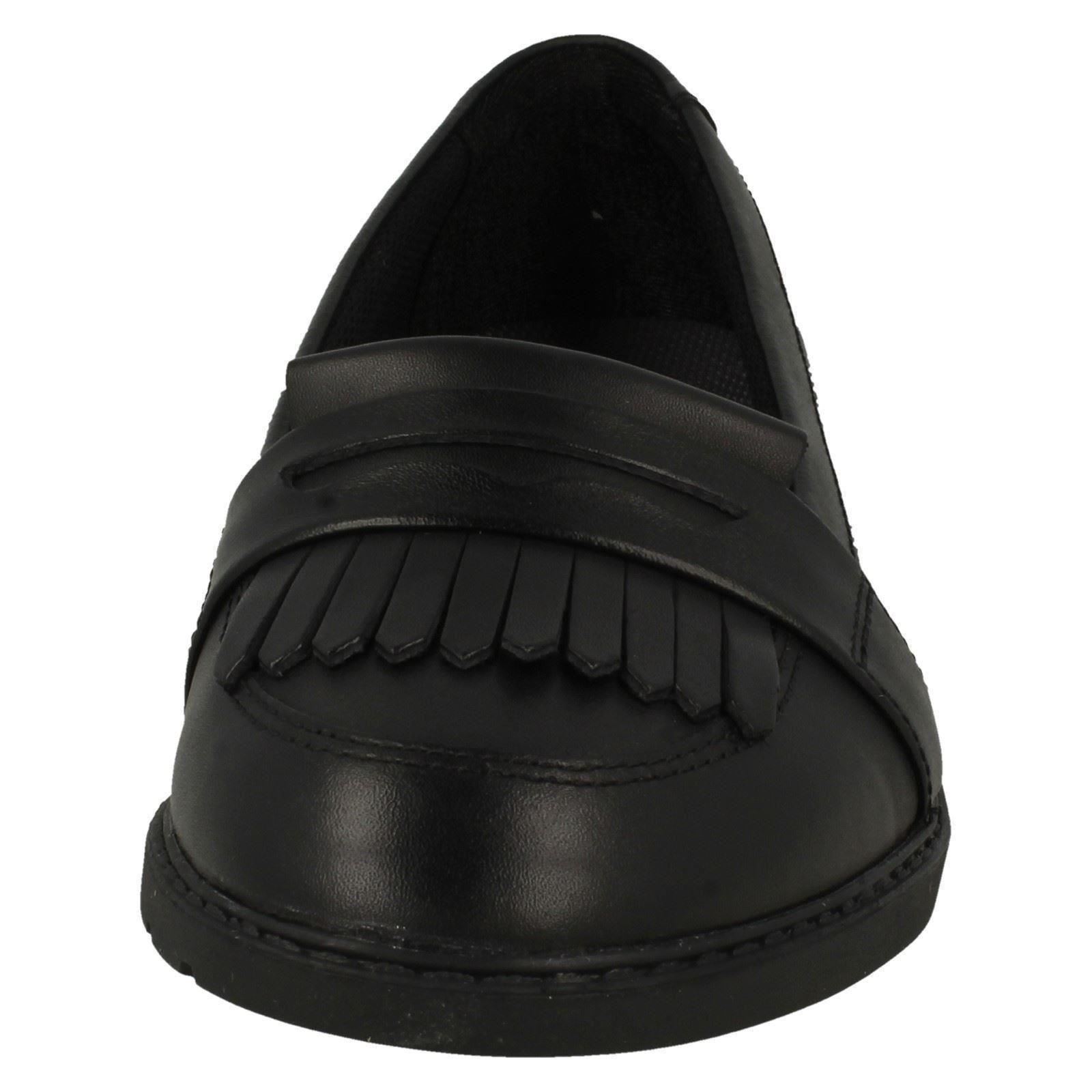Girls Clarks Smart Slip On School Shoes Scala Bright - Picture 9 of 19