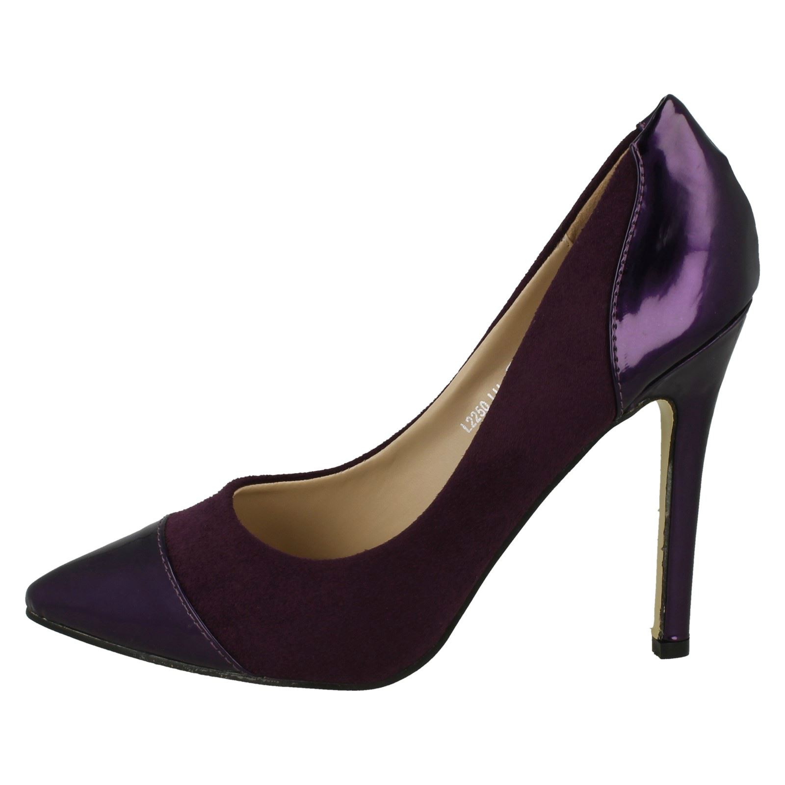 Ladies Anne Michelle Pointed Toe Cap High Heel 'Court Shoe' - Picture 12 of 19